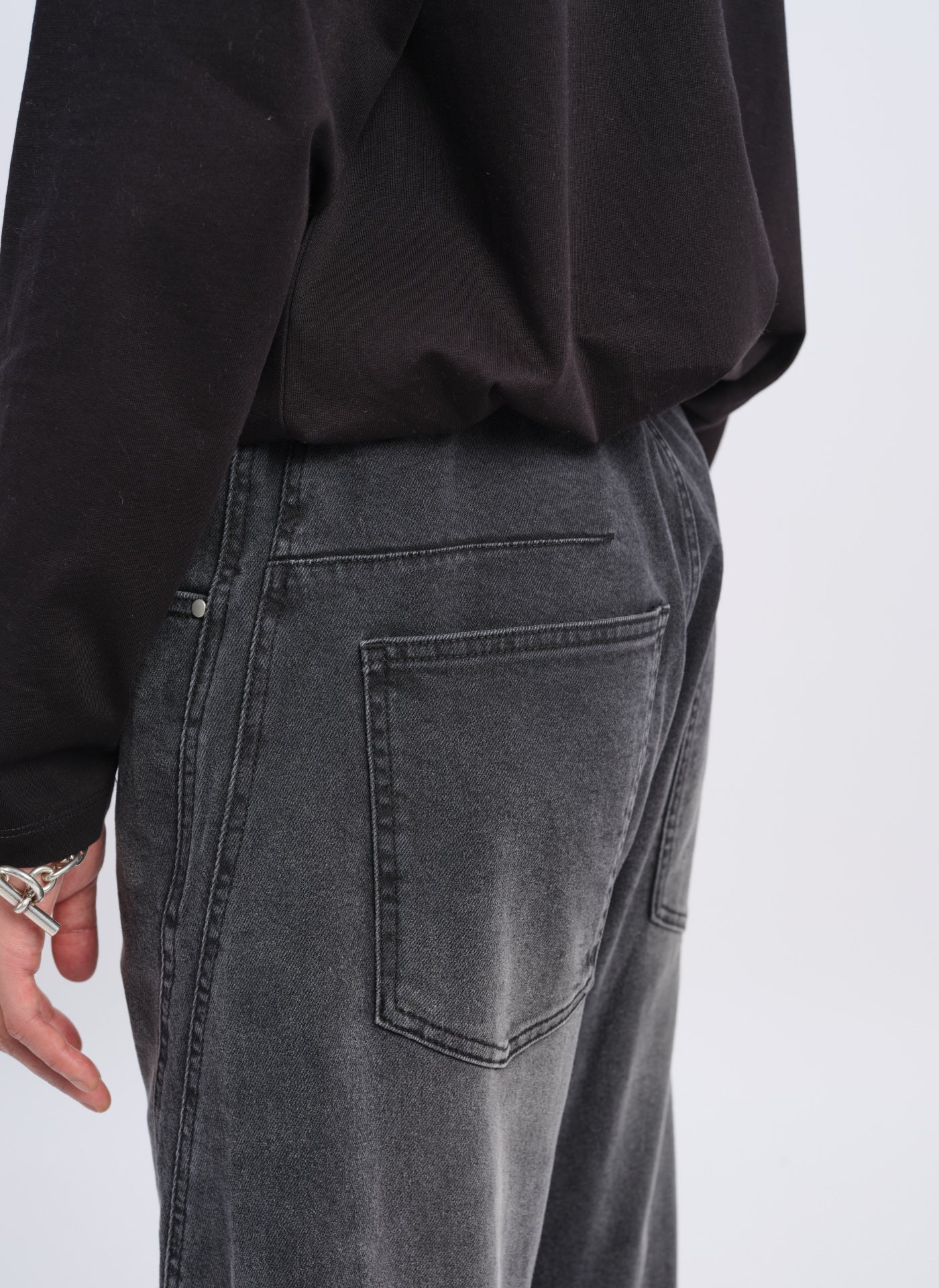 Rinse Wash Cotton Lycra Z-Twill Curved Slim Jeans - Umamrii