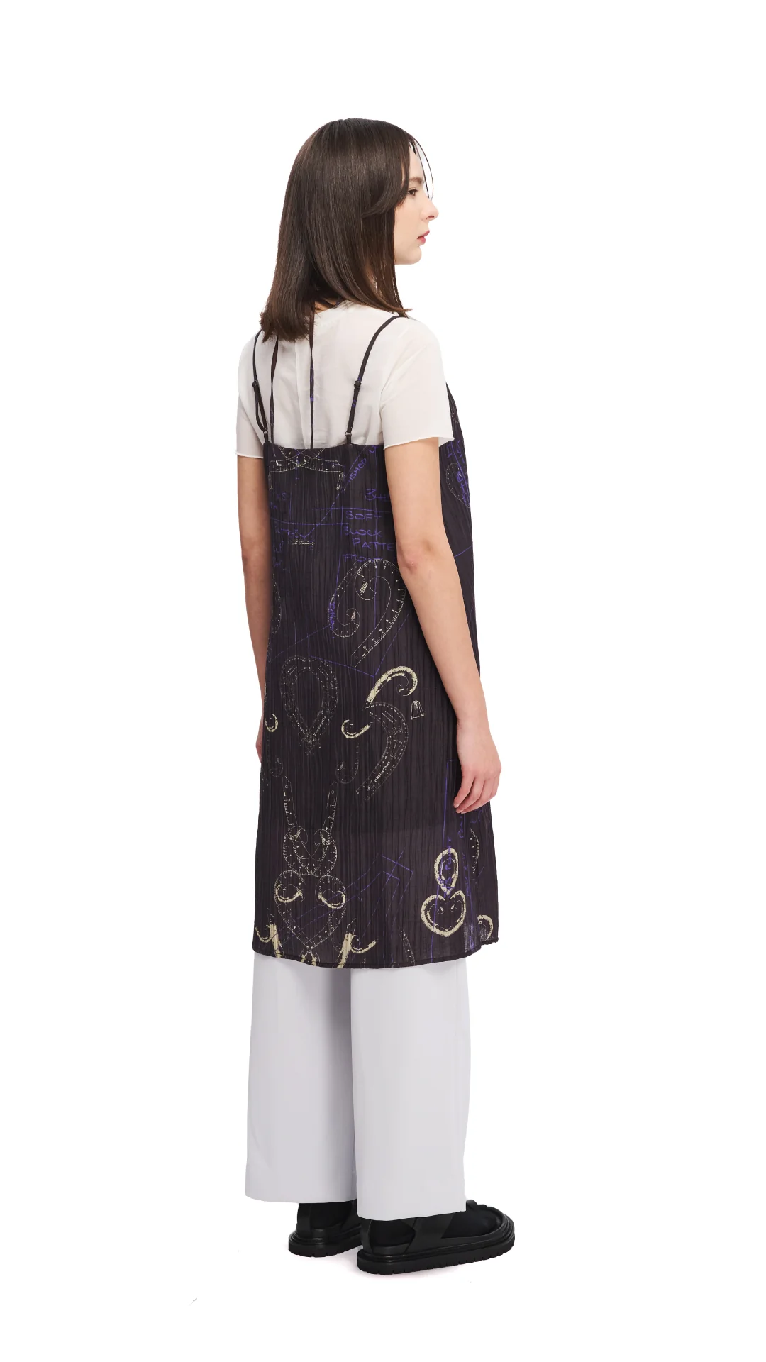 French Curve Ruler Placement Print Slip Dress - Umamrii