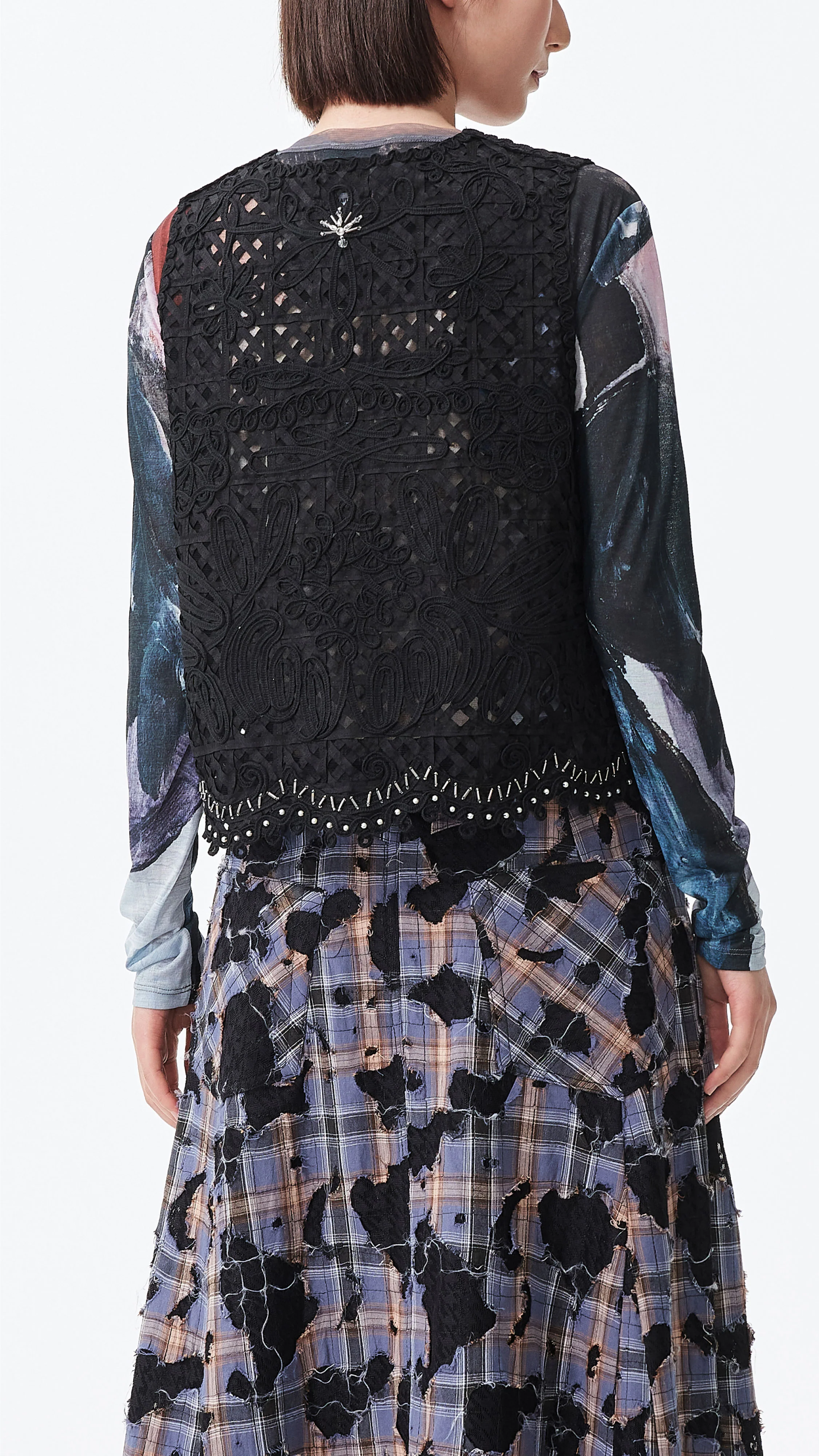 Cord Embroidery Waistcoat - Umamrii