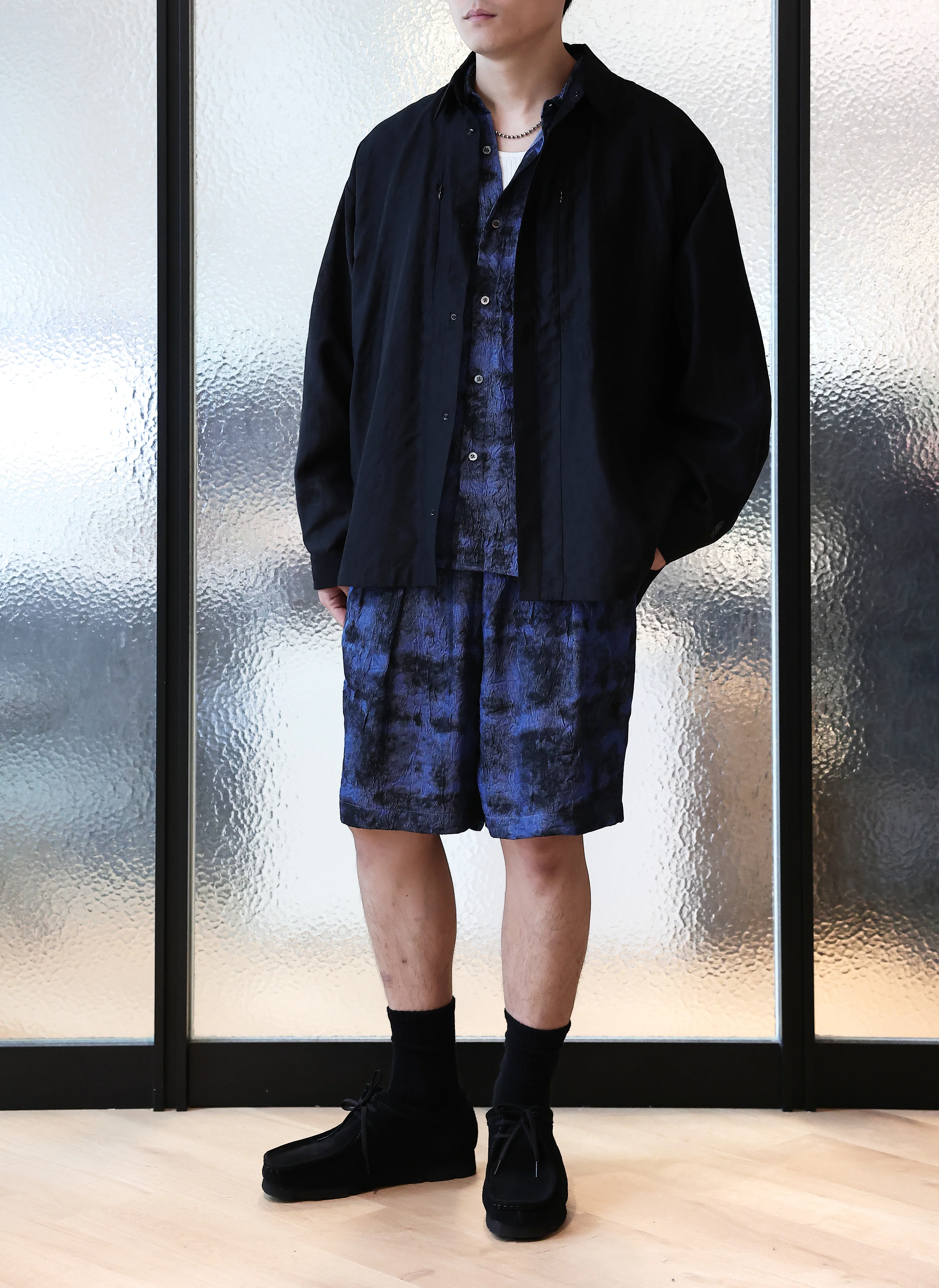 Jacquard Crinkle Shorts - Umamrii