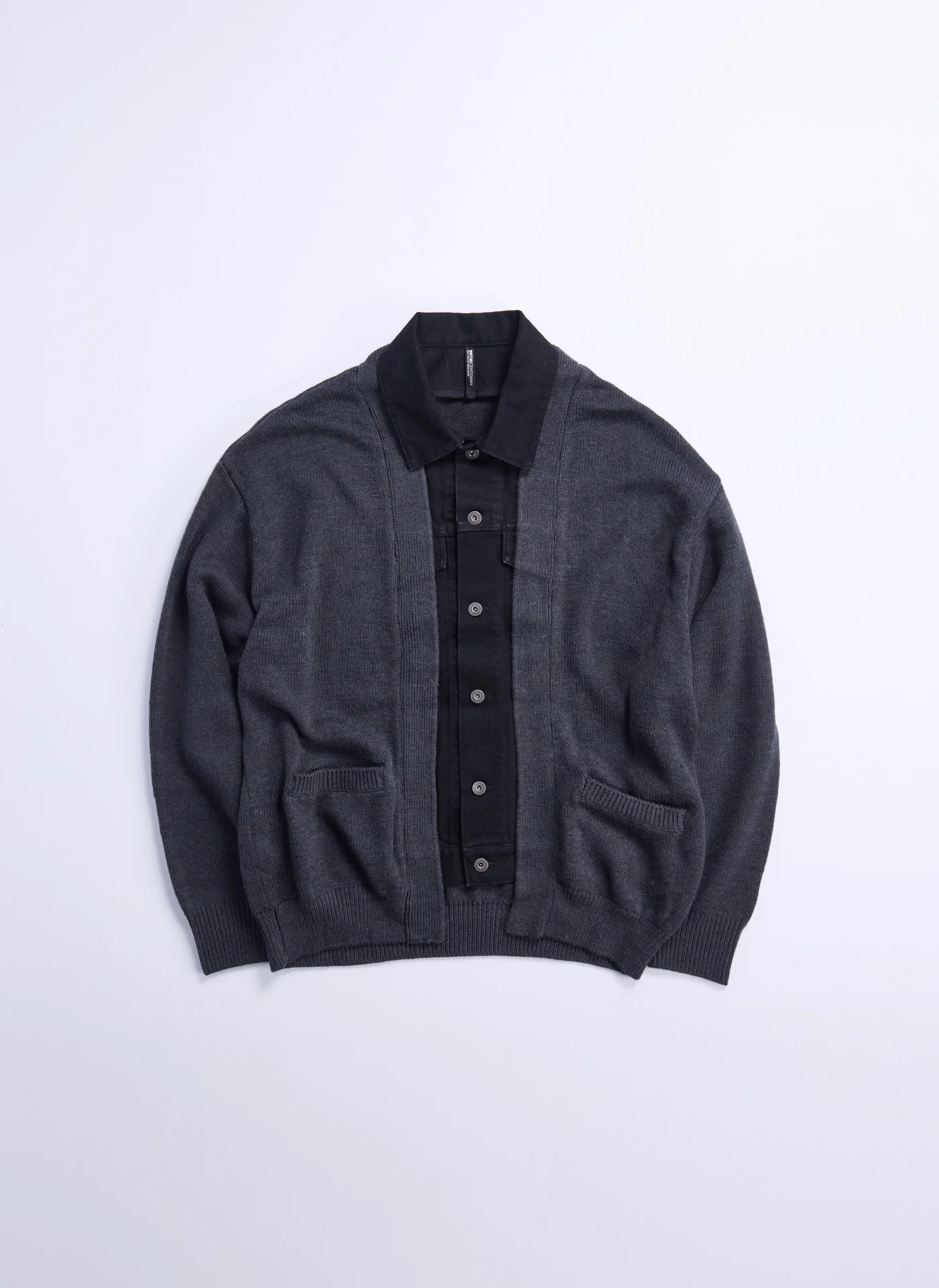 Acrylic Wool 2 in 1 Blocking Knitted Cardigan - Umamrii