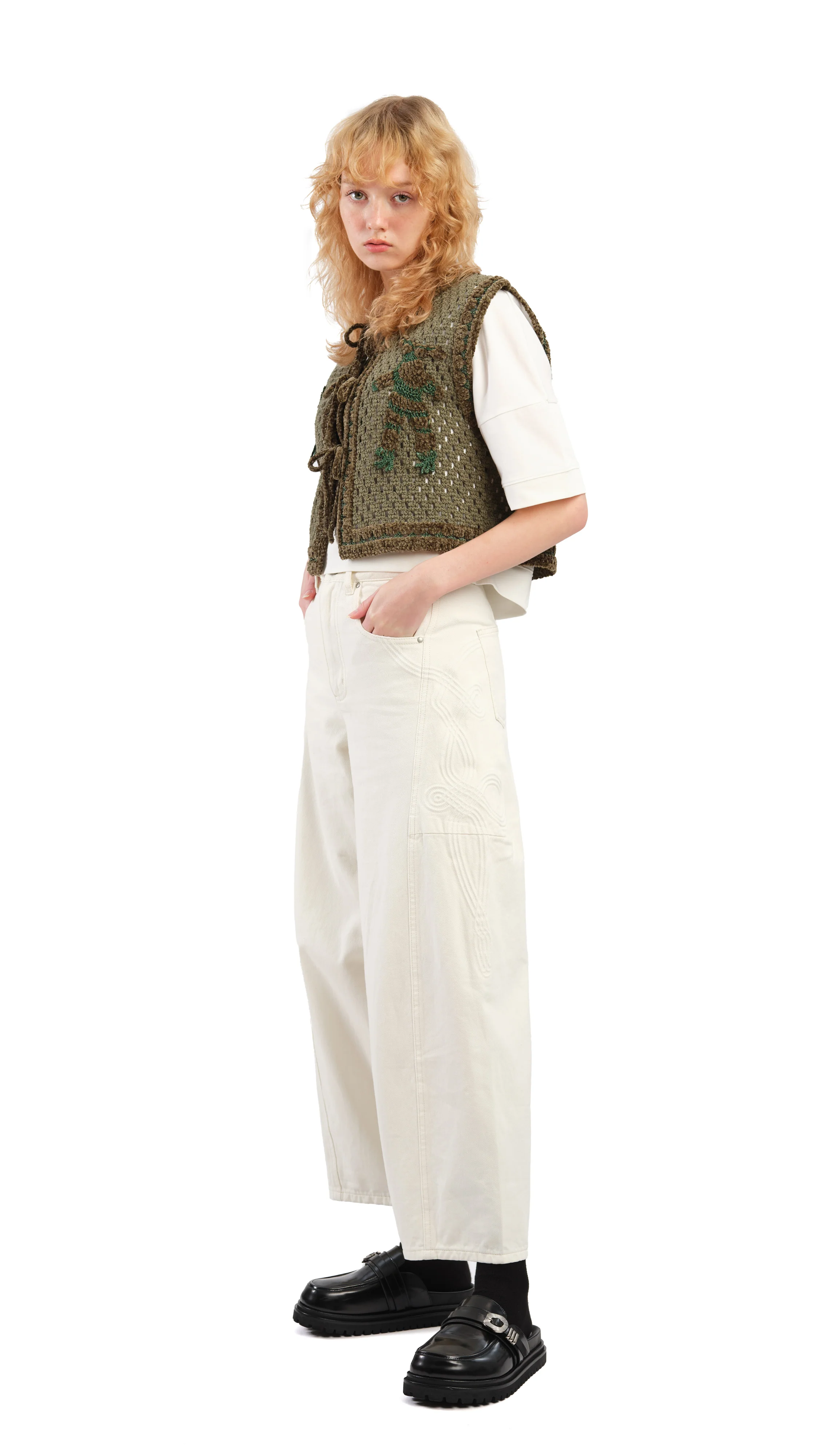 Selk'Nam Graphic Crochet Vest - Umamrii