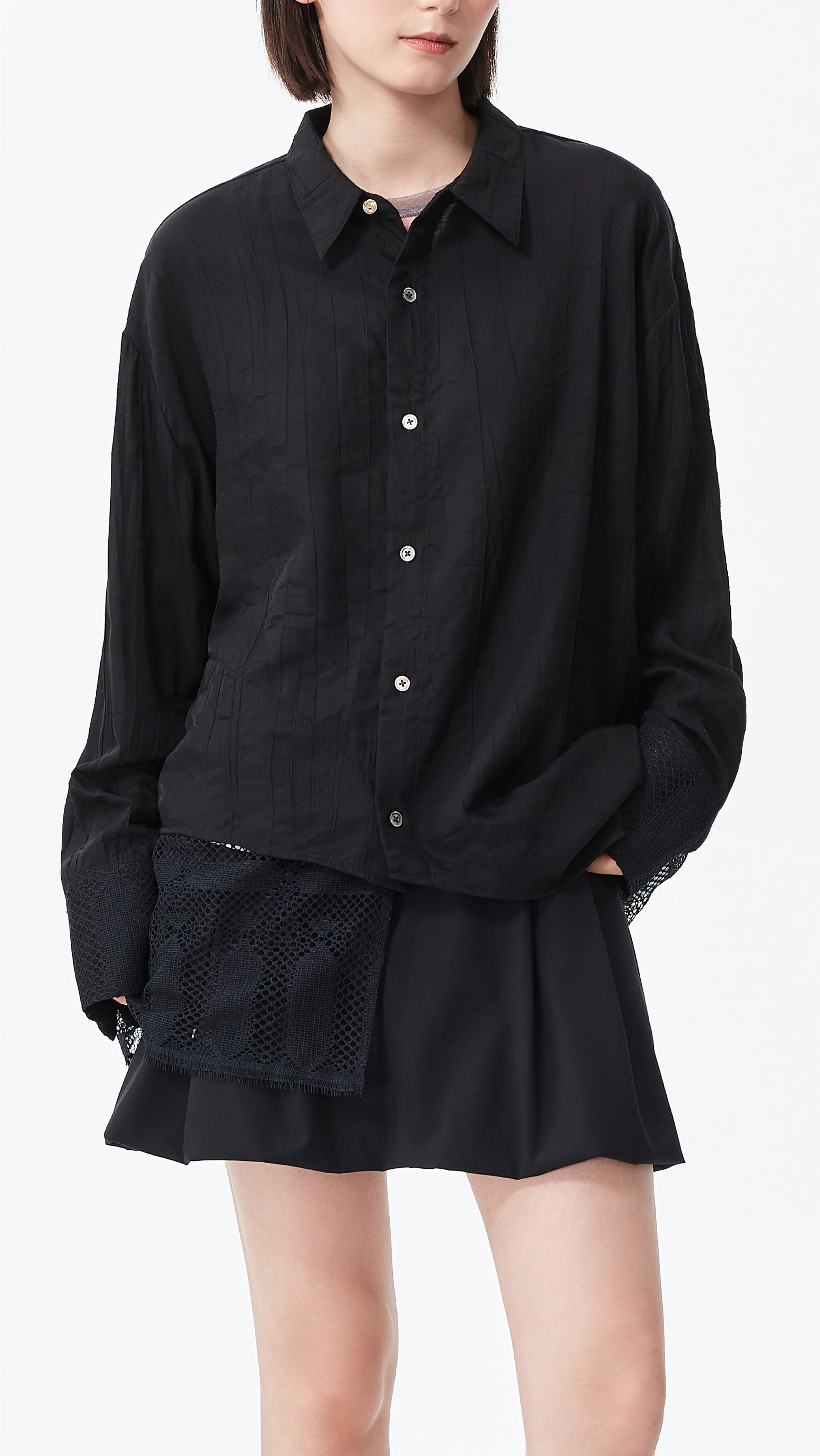 Shirt with Lace Detail - Umamrii