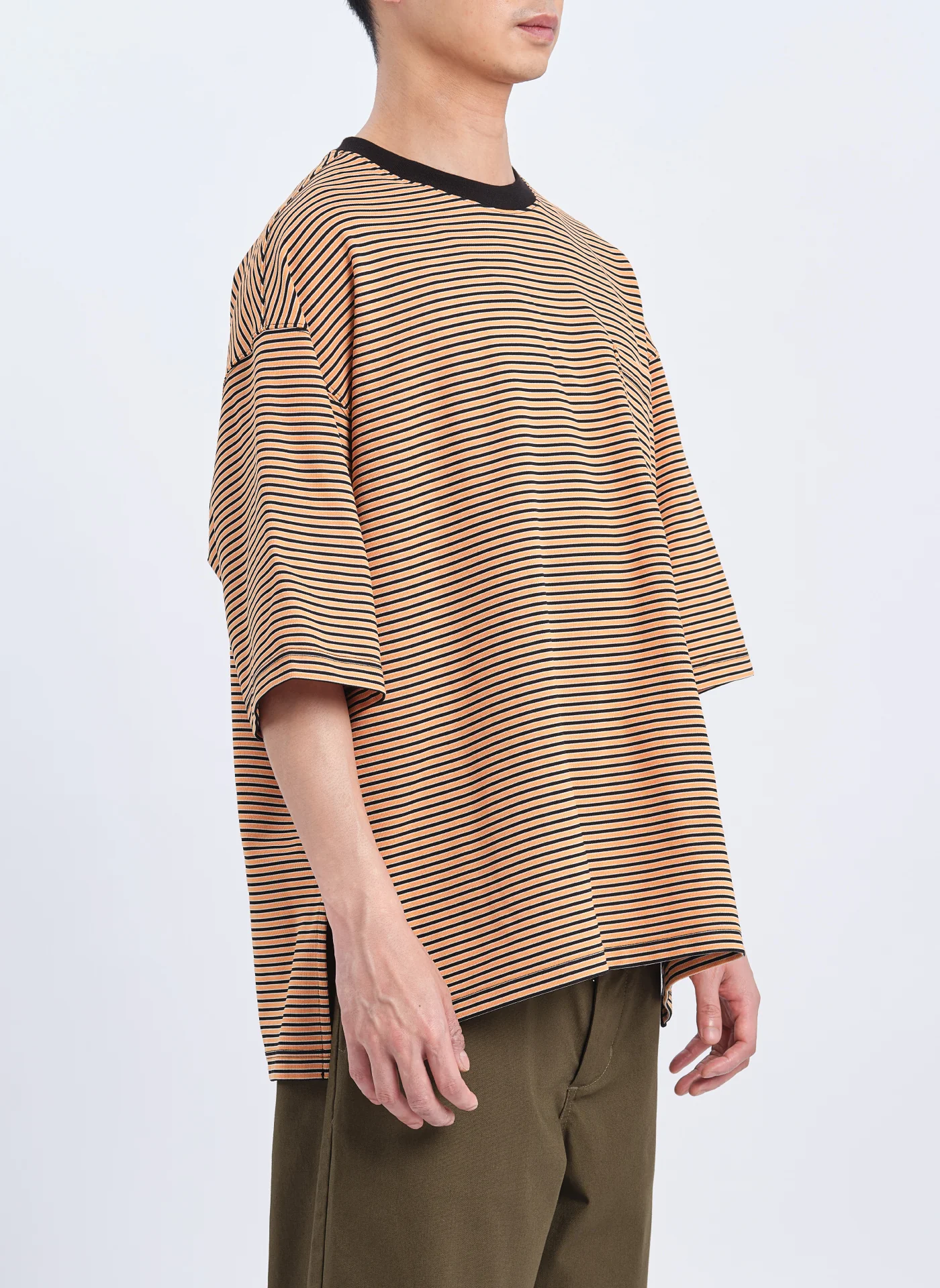 Jacquard Short Sleeves Border Top (T03) - Umamrii