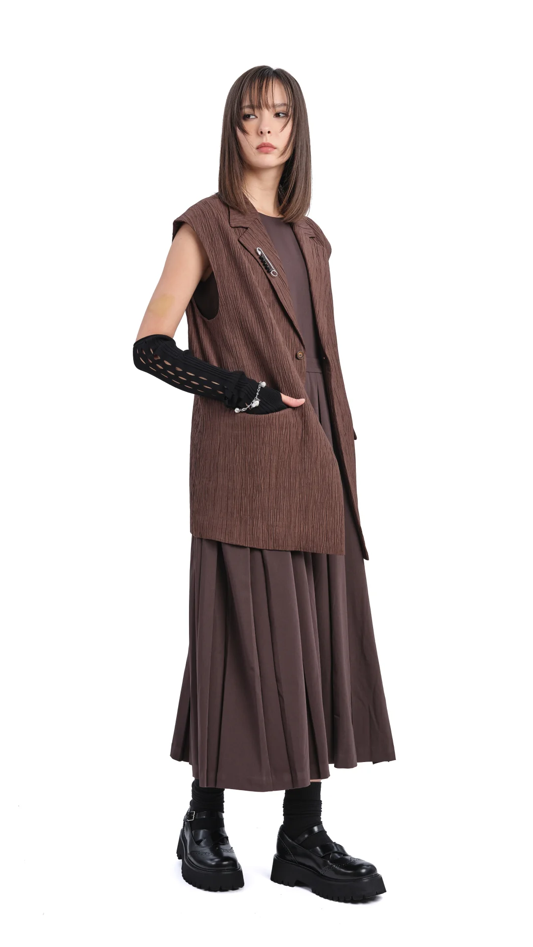 Oversized Jacquard Waistcoat - Umamrii