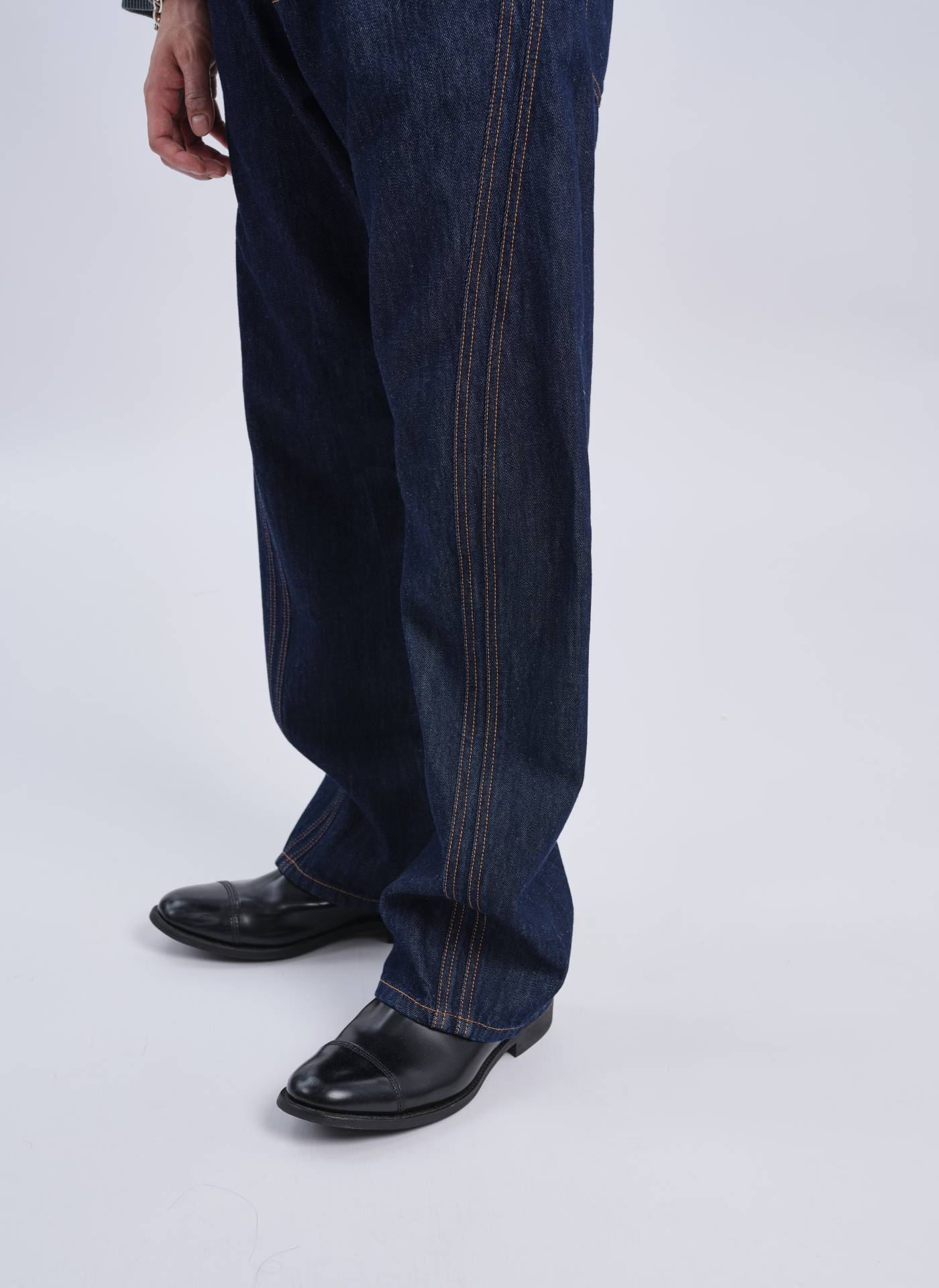 Indigo Cotton Linen Denim Jeans - Umamrii