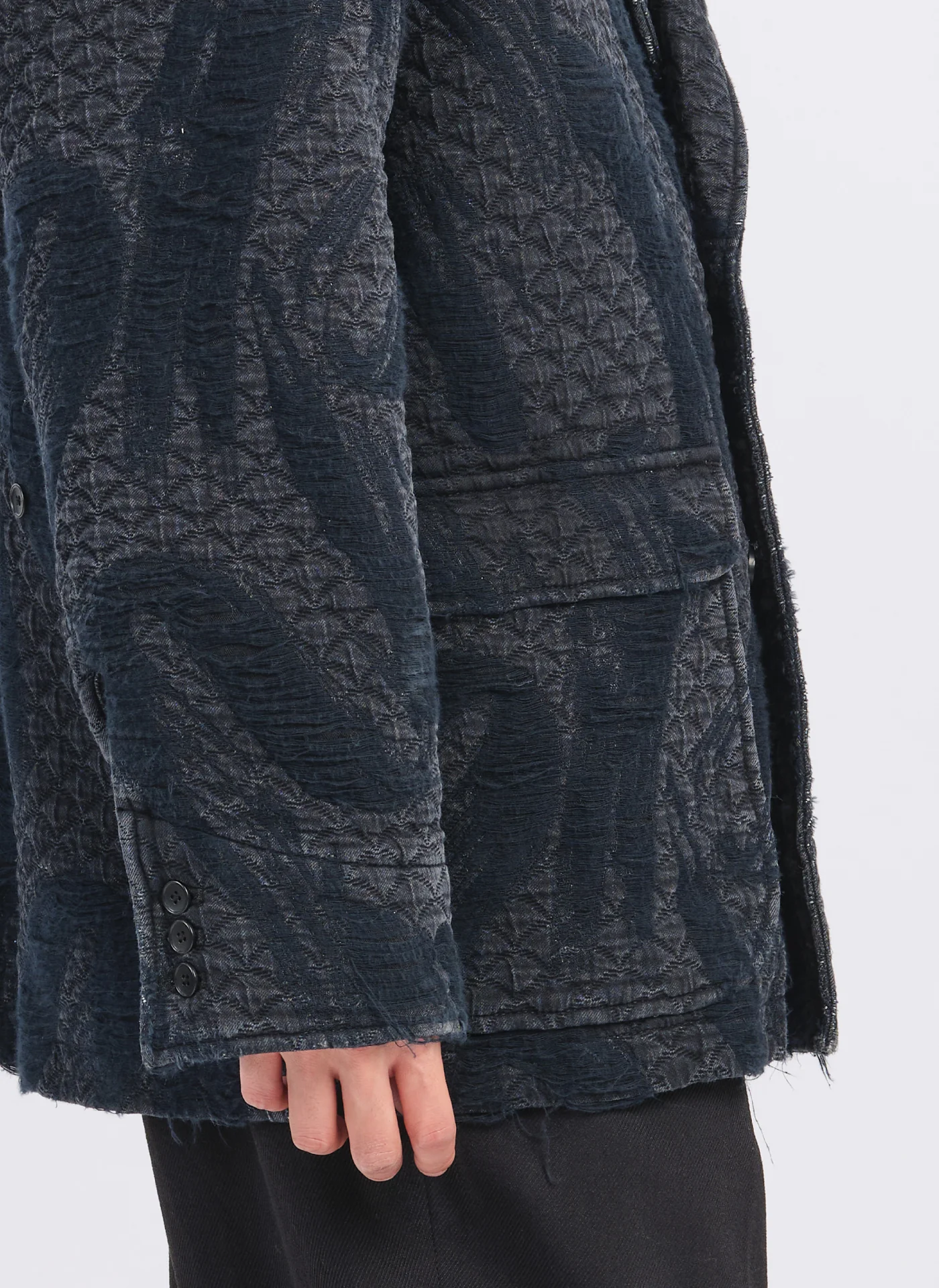 Cotton Polyester Jacquard Paisley Soft Double breasted Blazer - Umamrii