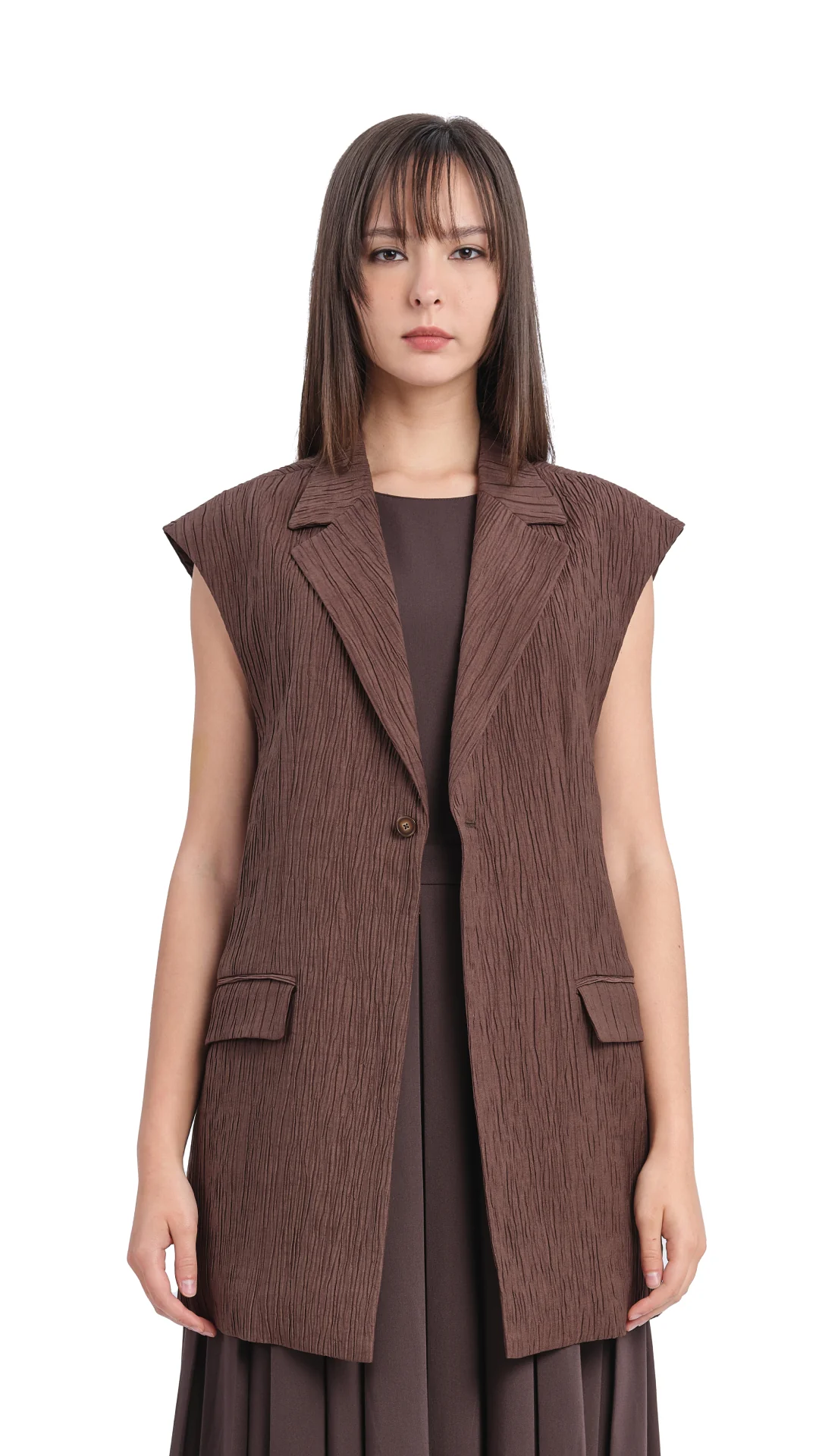 Oversized Jacquard Waistcoat - Umamrii
