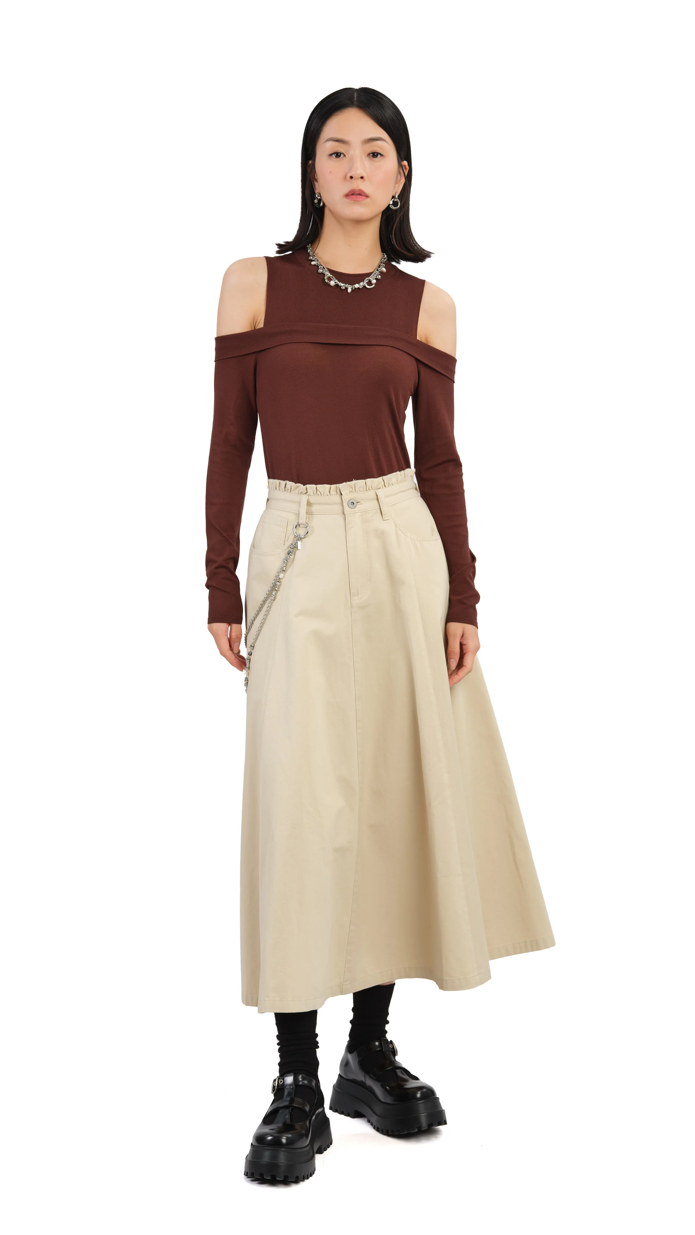 Off Shoulder Sweater - Umamrii