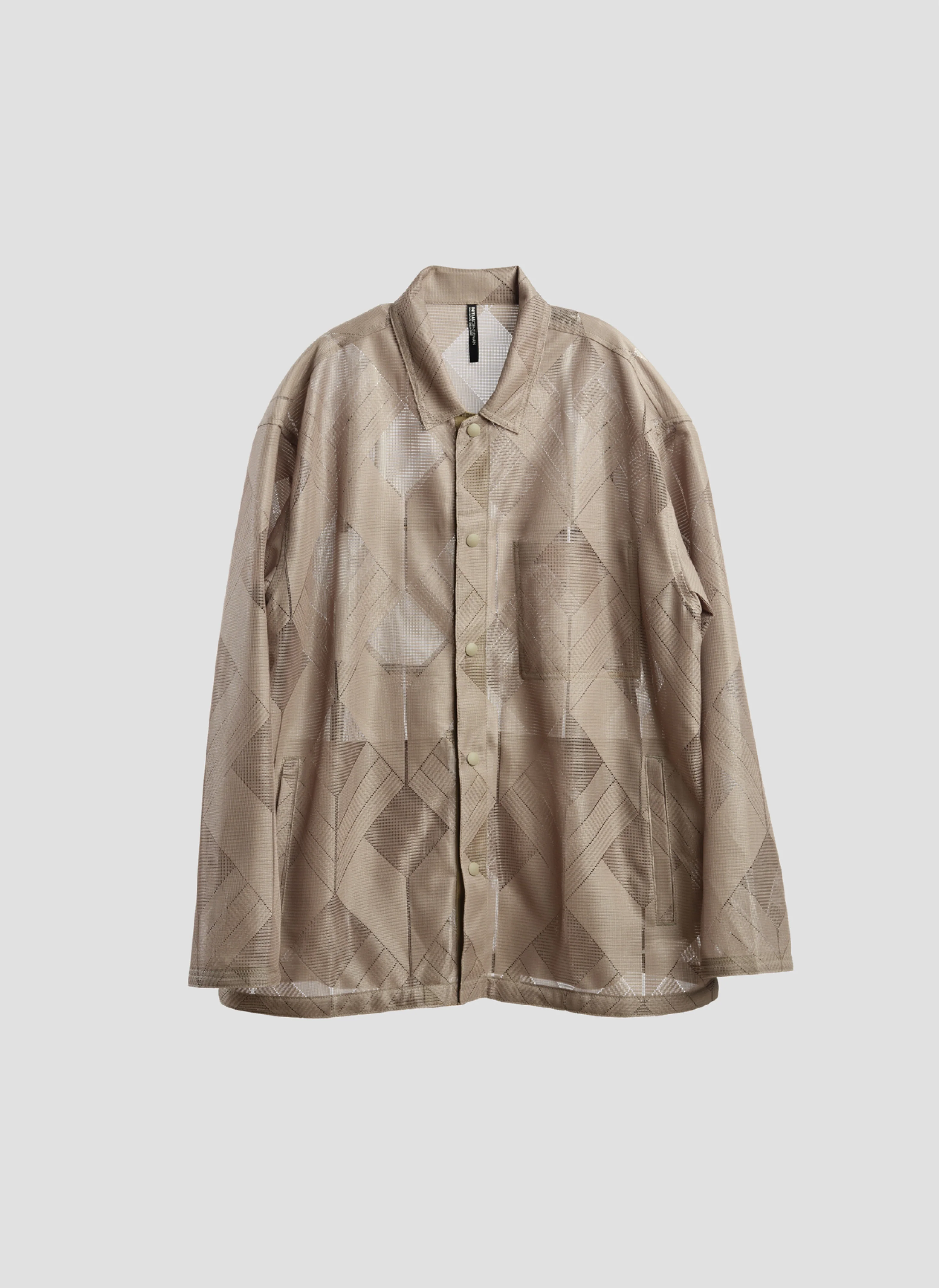Polyester Geometric Jacquard Coach Jacket - Umamrii