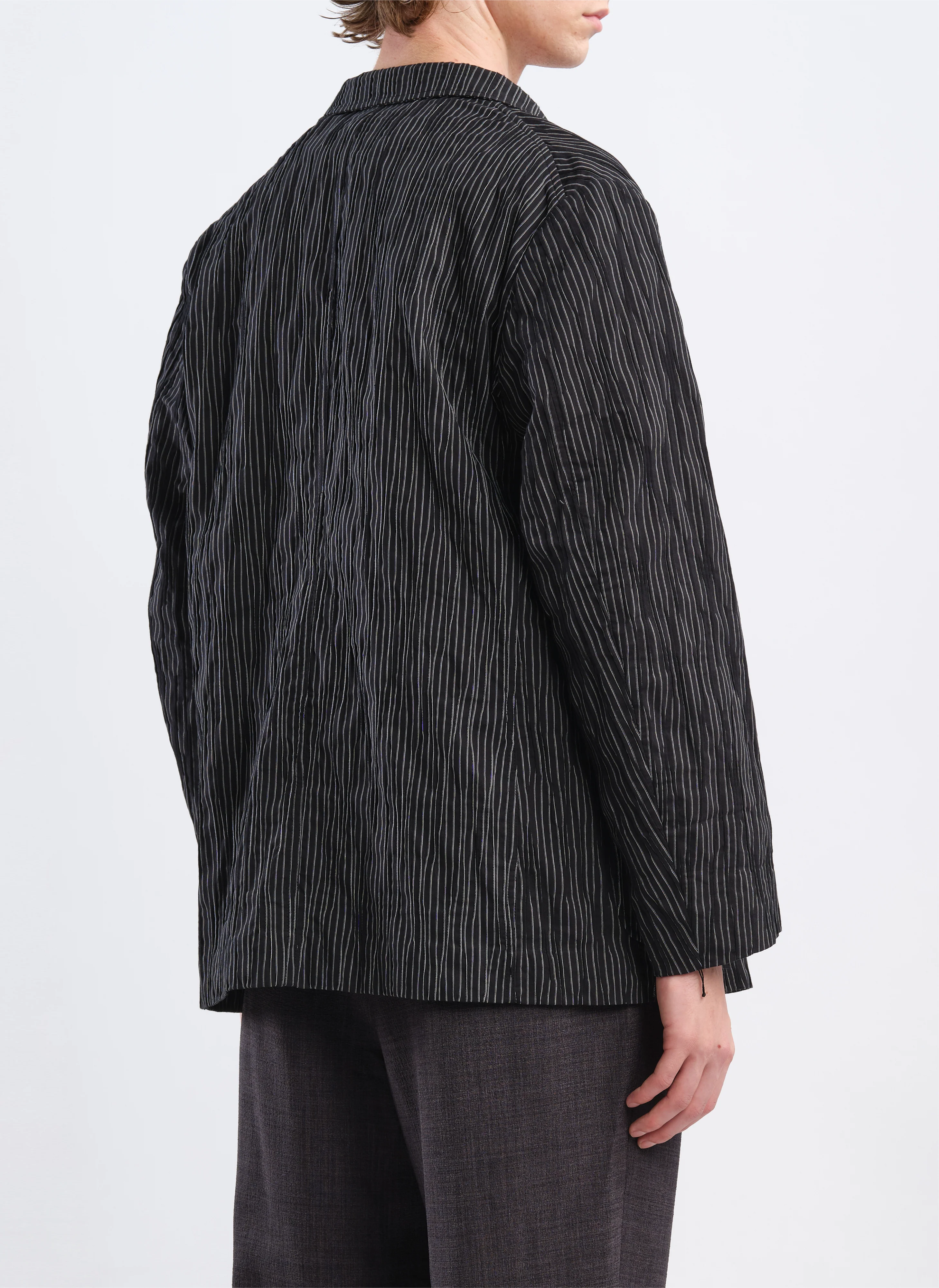 Distort Cotton Dobby Cloth Double Breasted Blazer - Umamrii