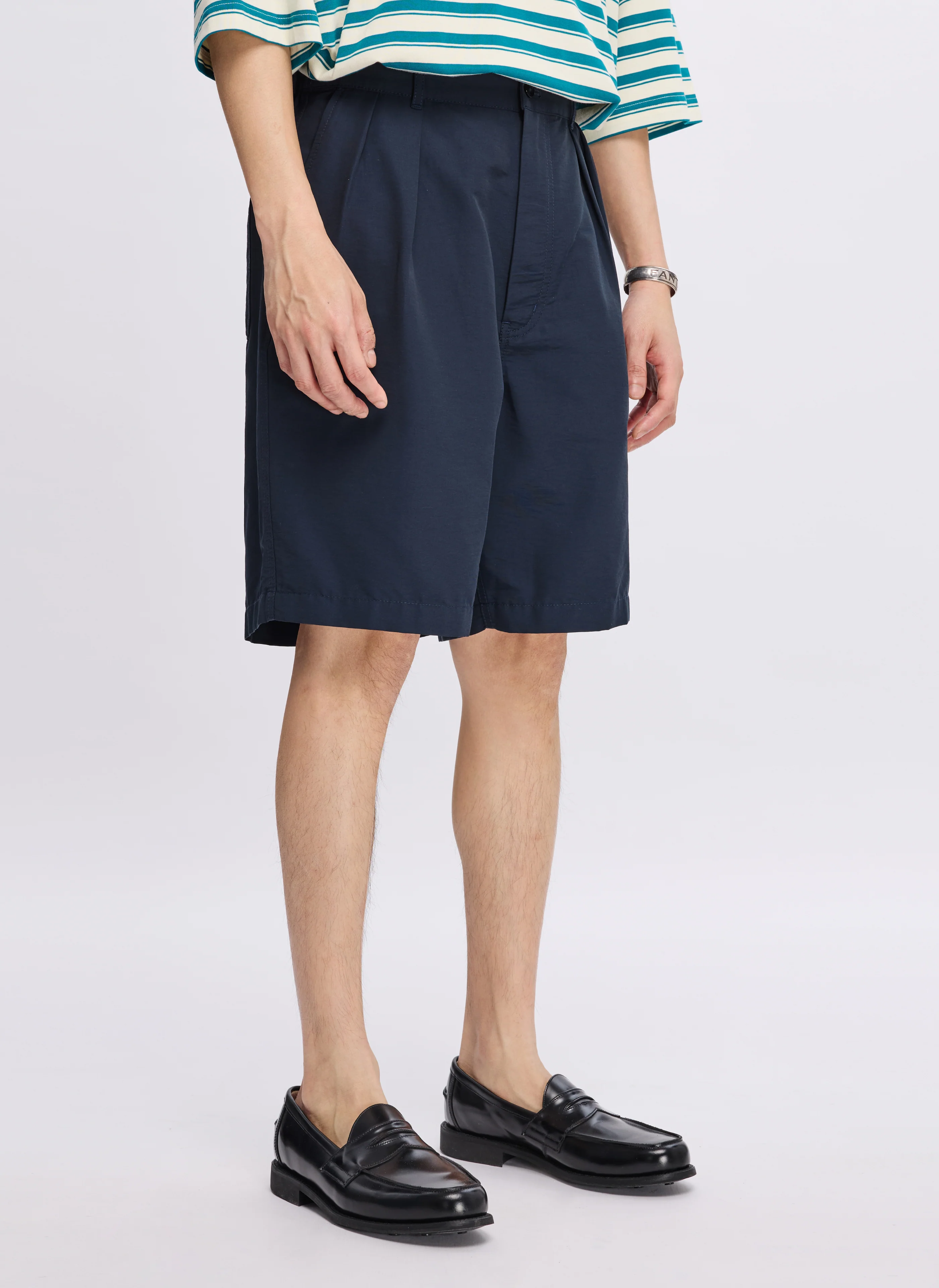 Cotton Nylon Pleated Shorts - Umamrii