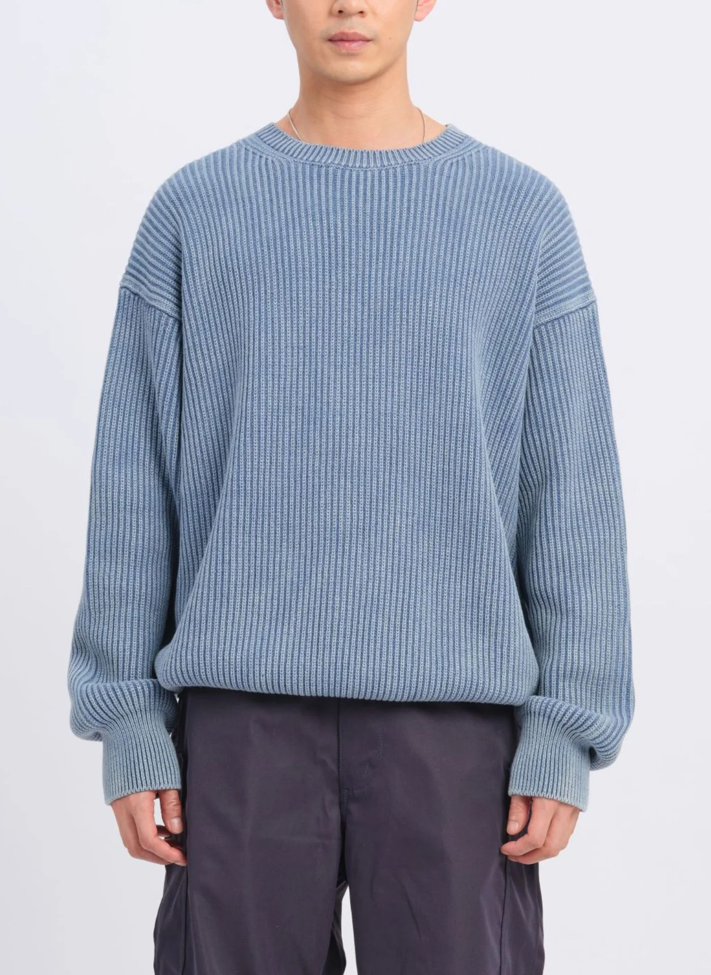 Heavy Washed Cotton Knitted Pullover - Umamrii