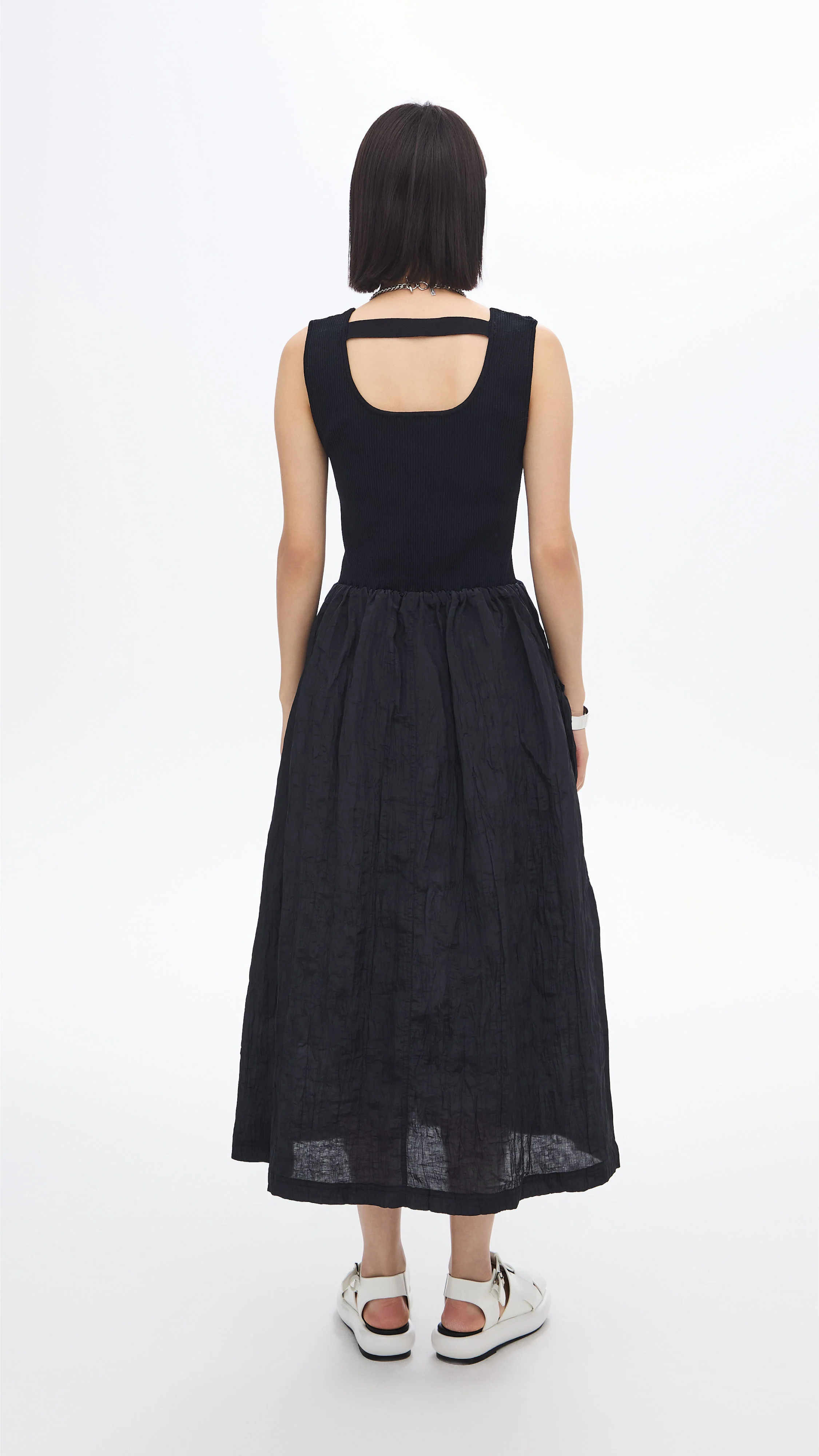 Nylon Patch Knit Dress - Umamrii