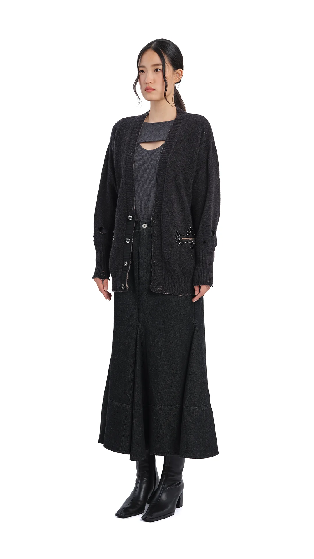 Distressed Cardigan - Umamrii