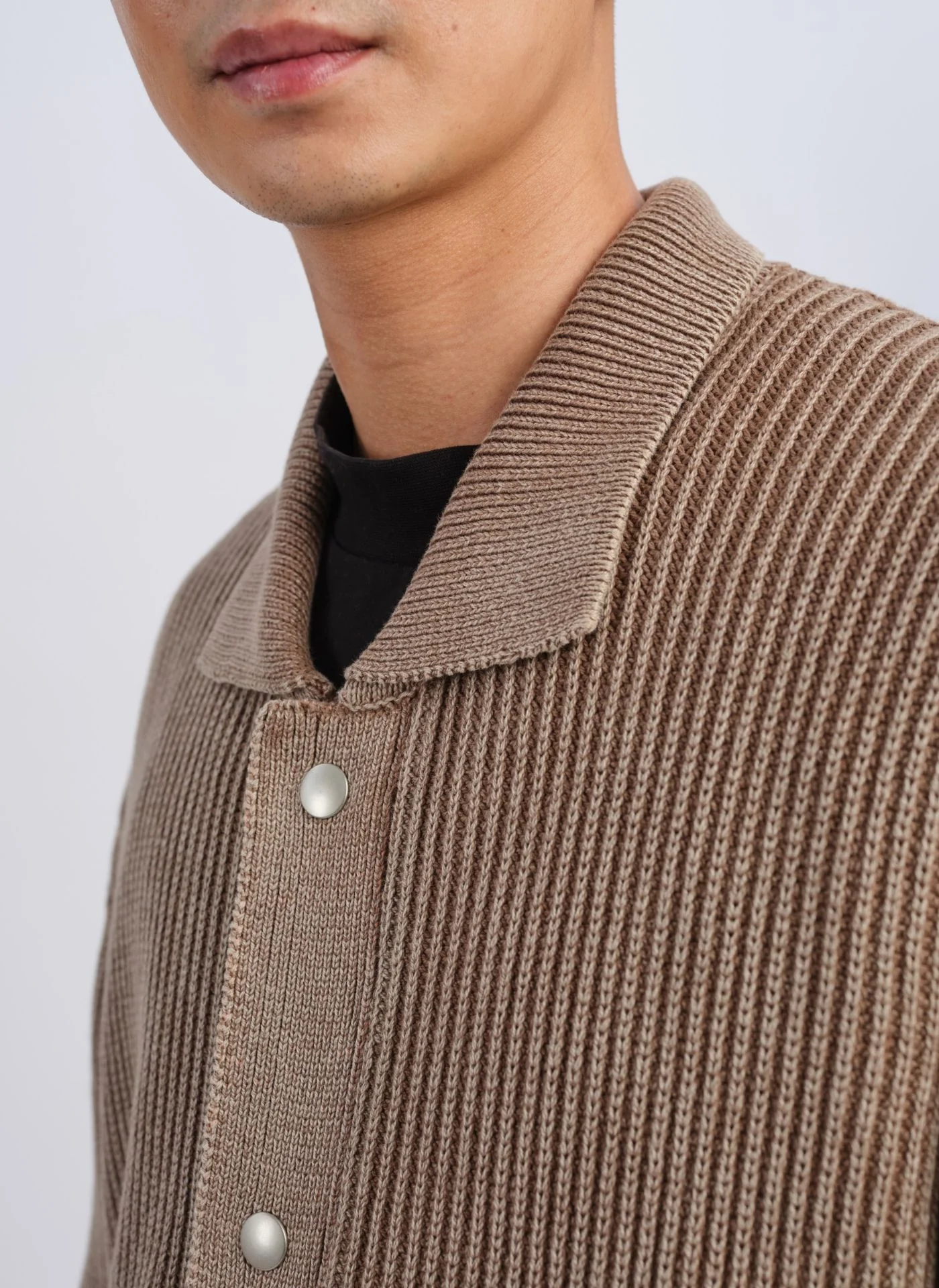 Heavy Washed Knitted Worker Jacket - Umamrii