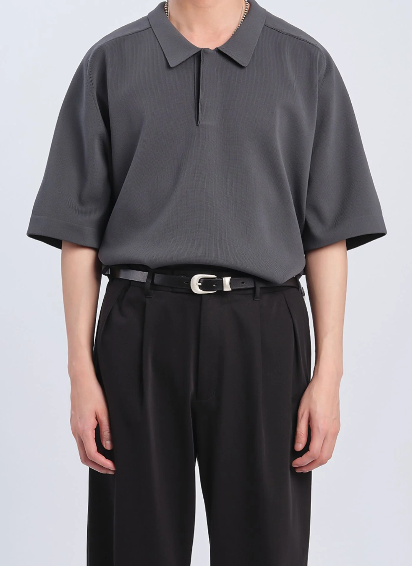 Polyester Business Knit Polo - Umamrii