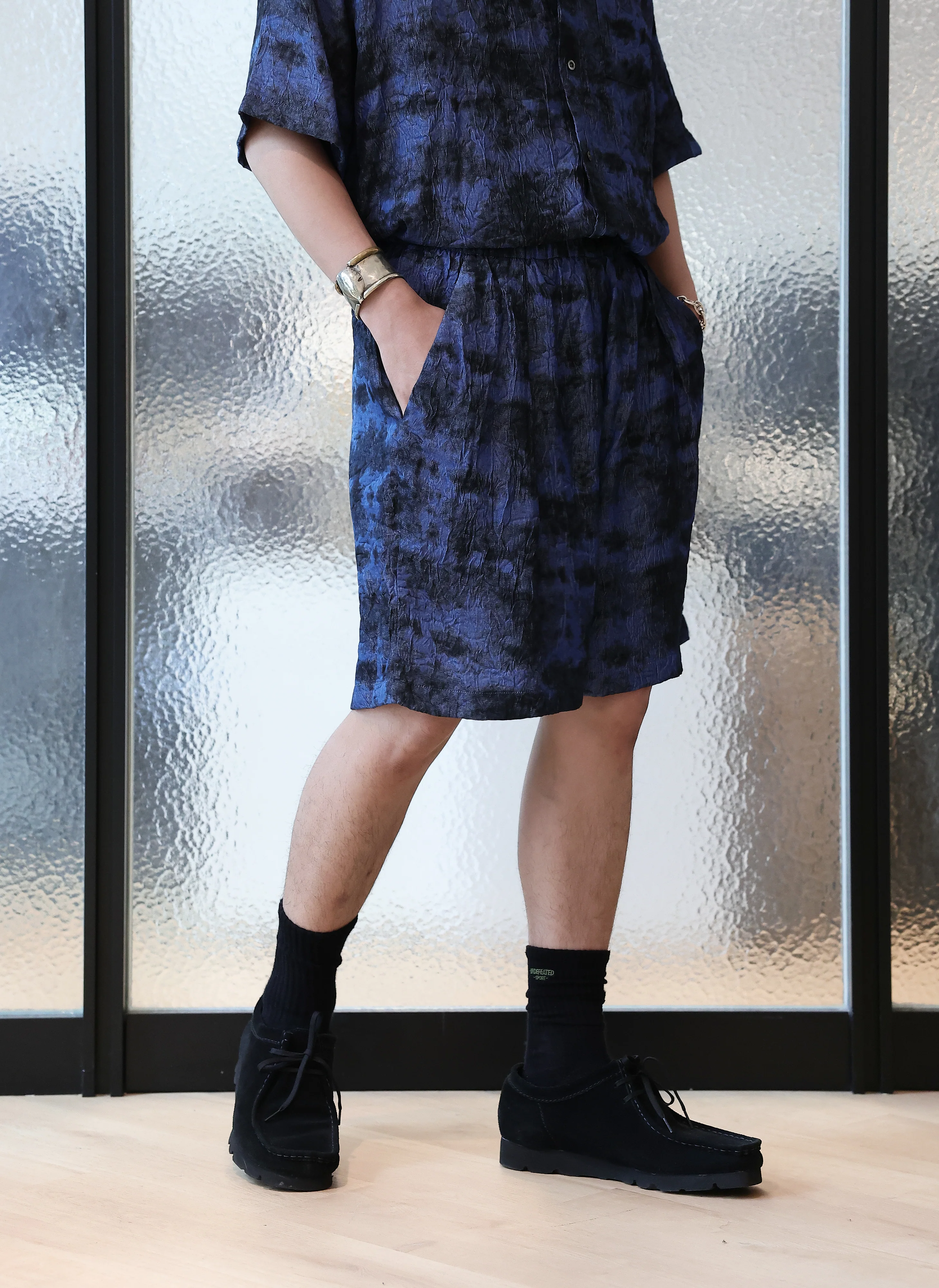 Jacquard Crinkle Shorts - Umamrii