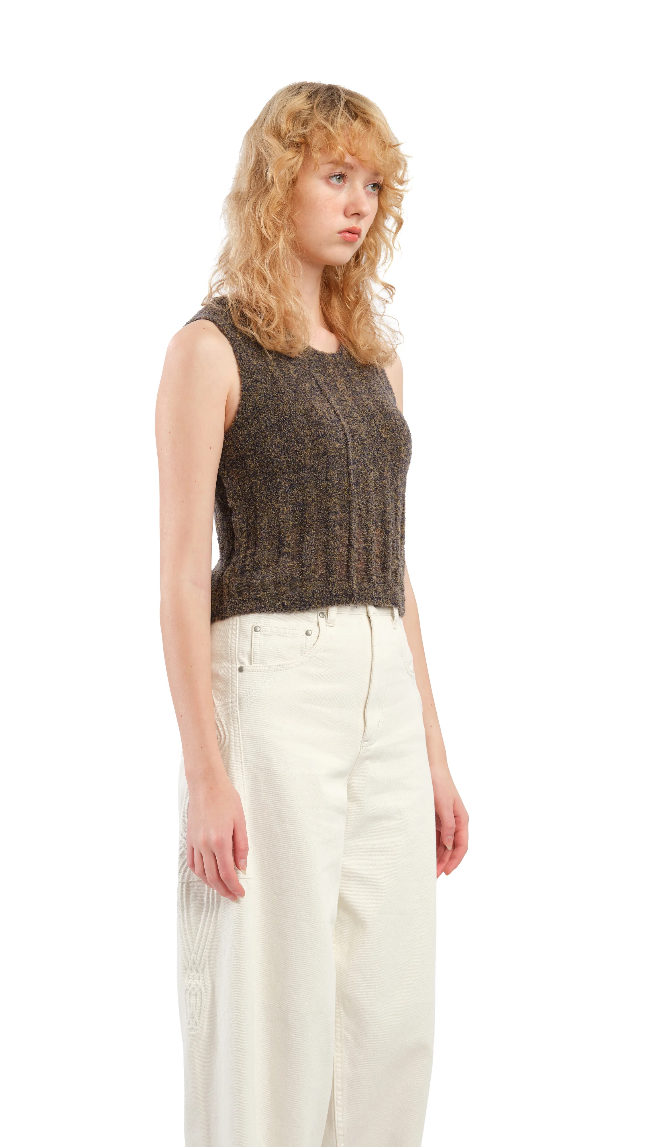 Boucle Cropped Vest - Umamrii