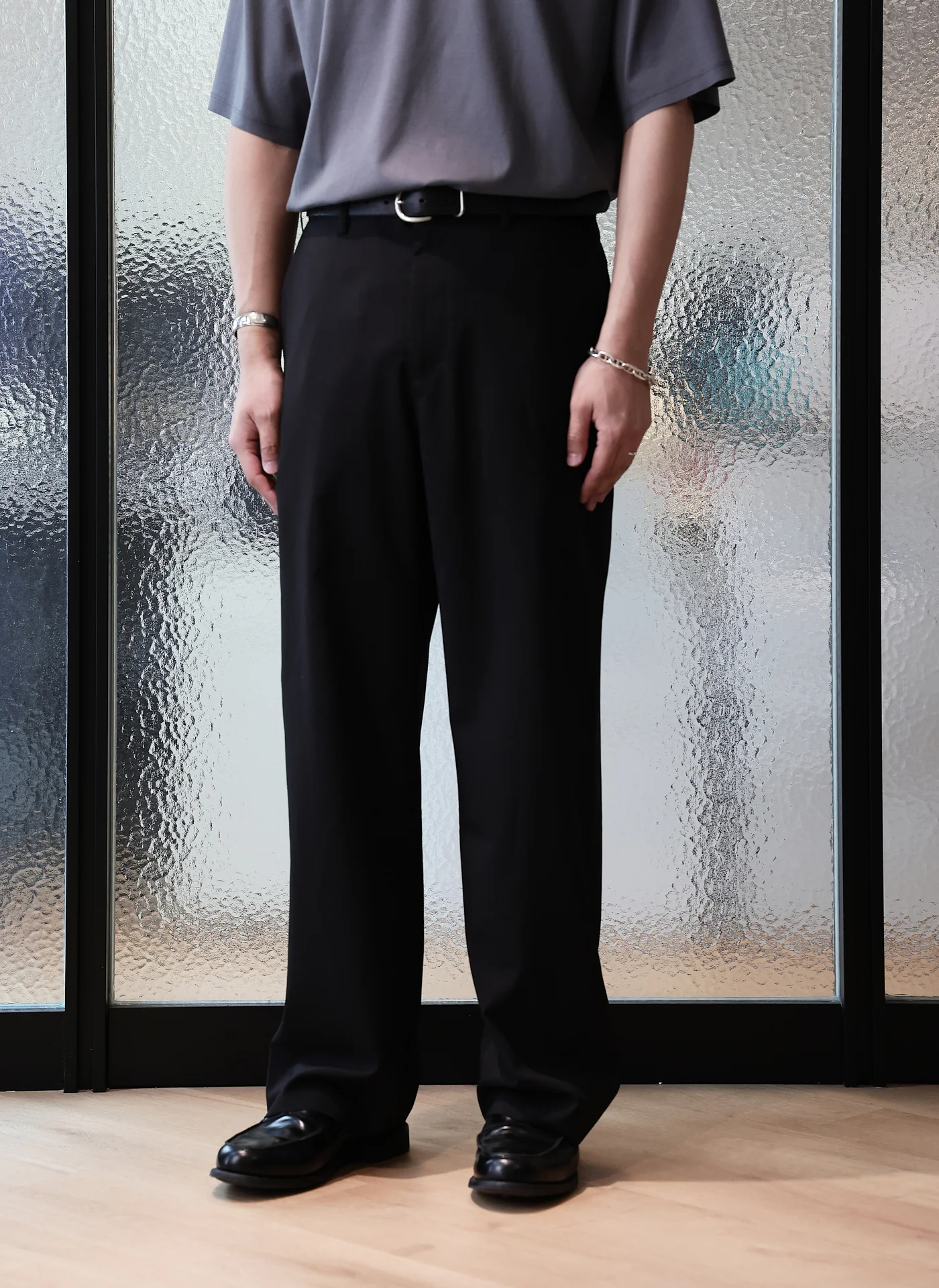 Polyester Wide Straight Pants - Umamrii