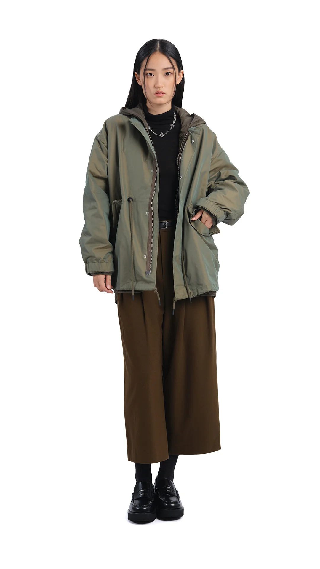 Wide-Leg Ankle Pants - Umamrii