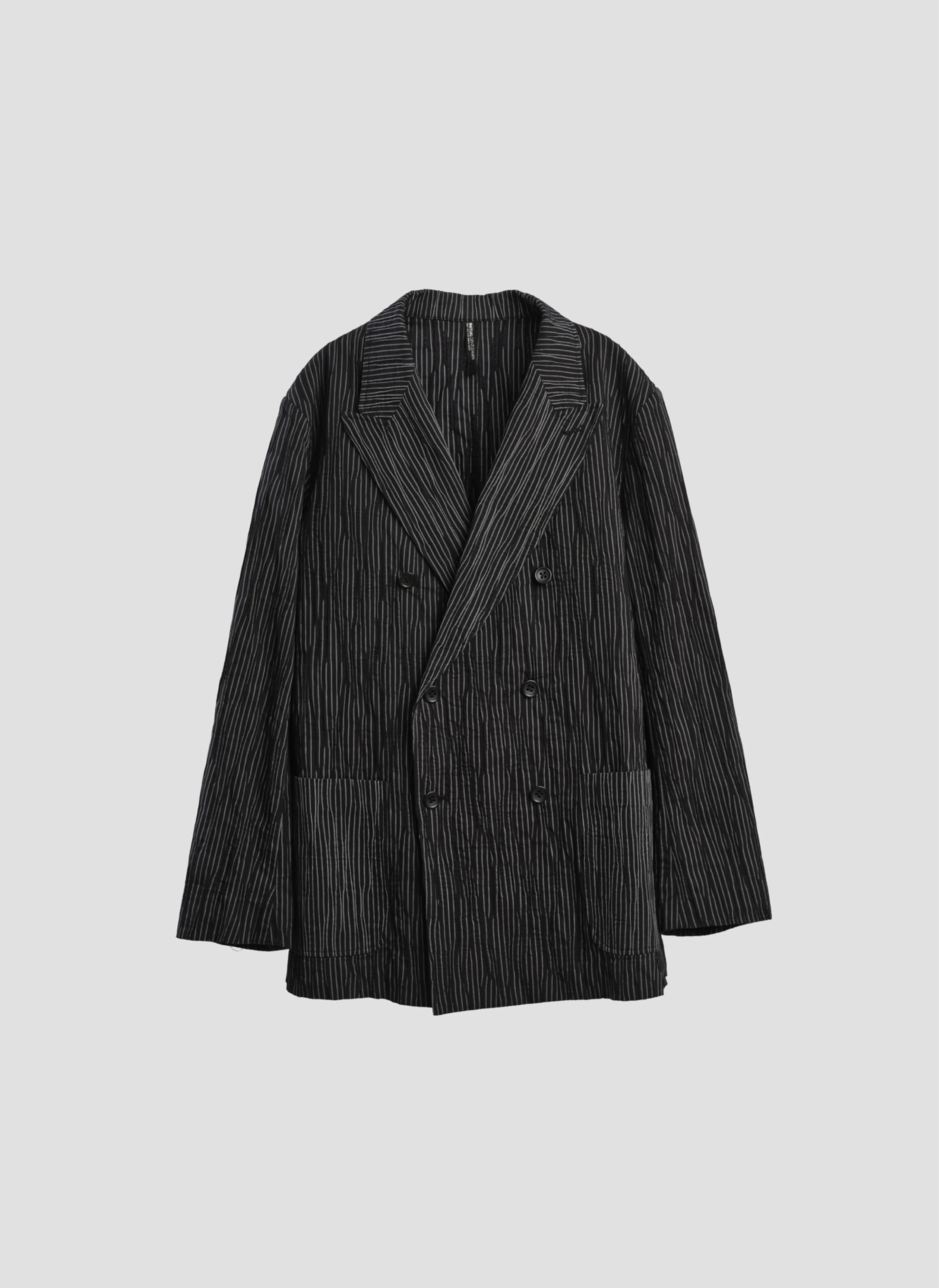 Distort Cotton Dobby Cloth Double Breasted Blazer - Umamrii