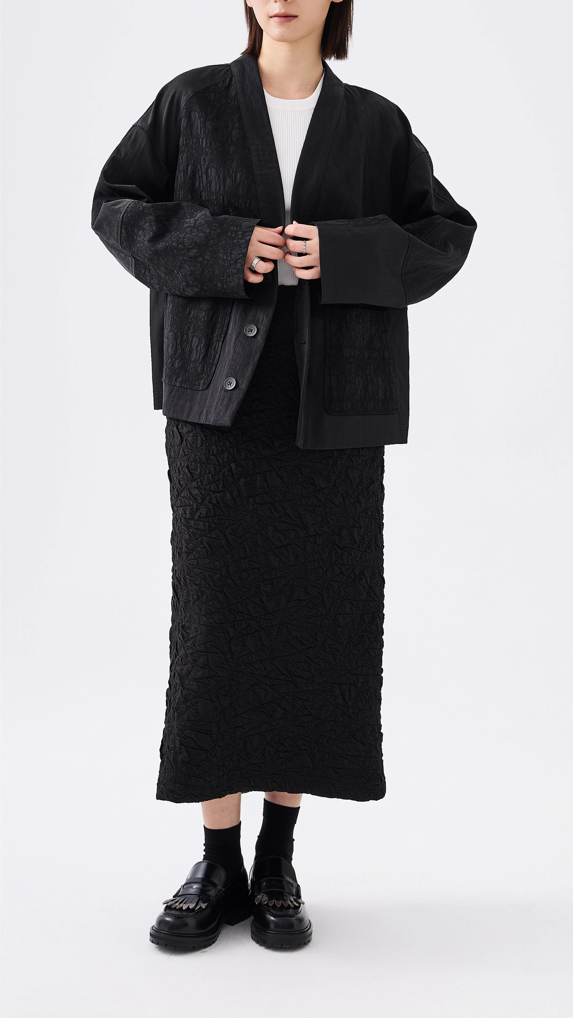 Textural Pencil Skirt - Umamrii