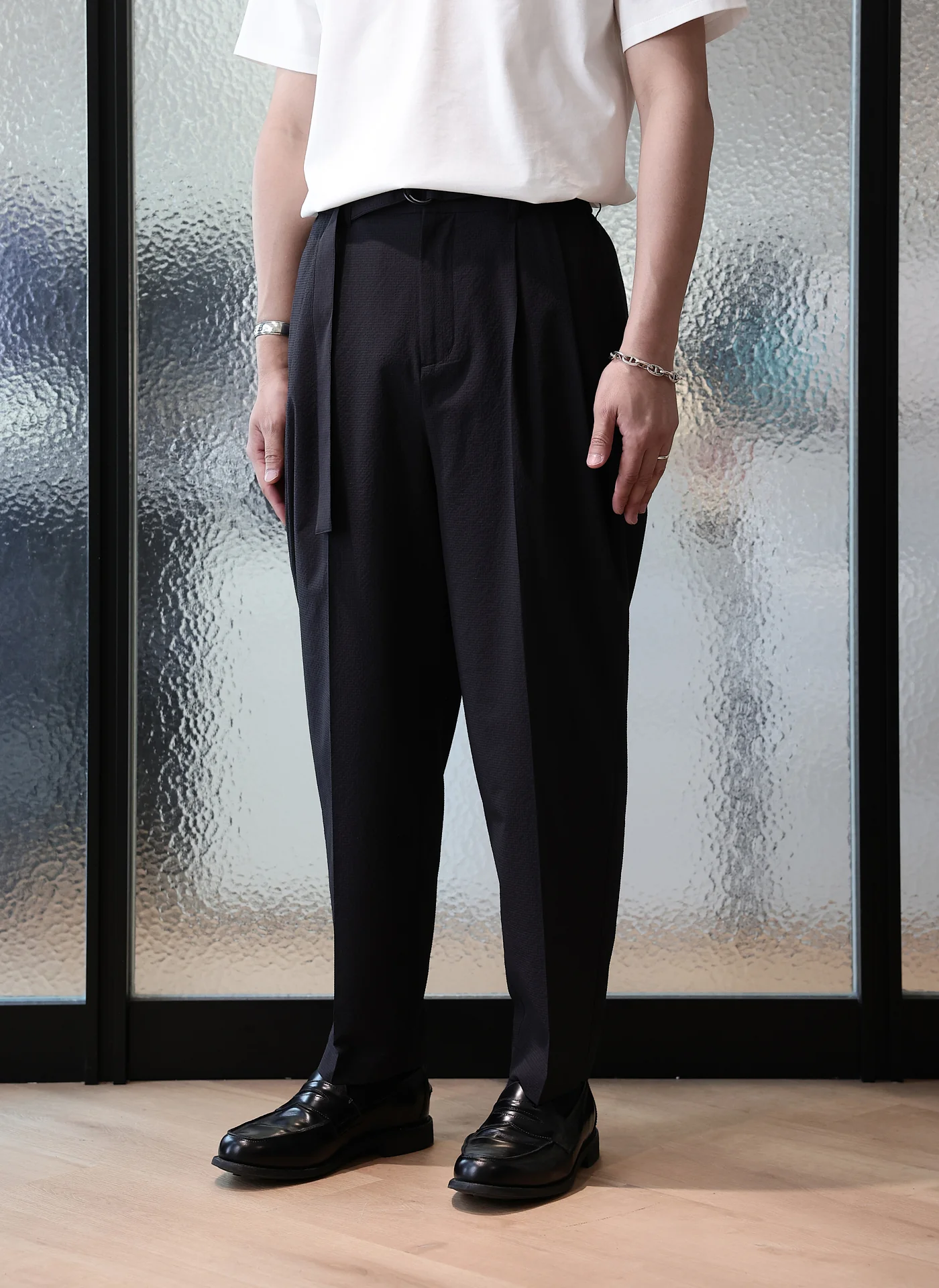 Polyester Wide Tapered Pants (P-12) - Umamrii