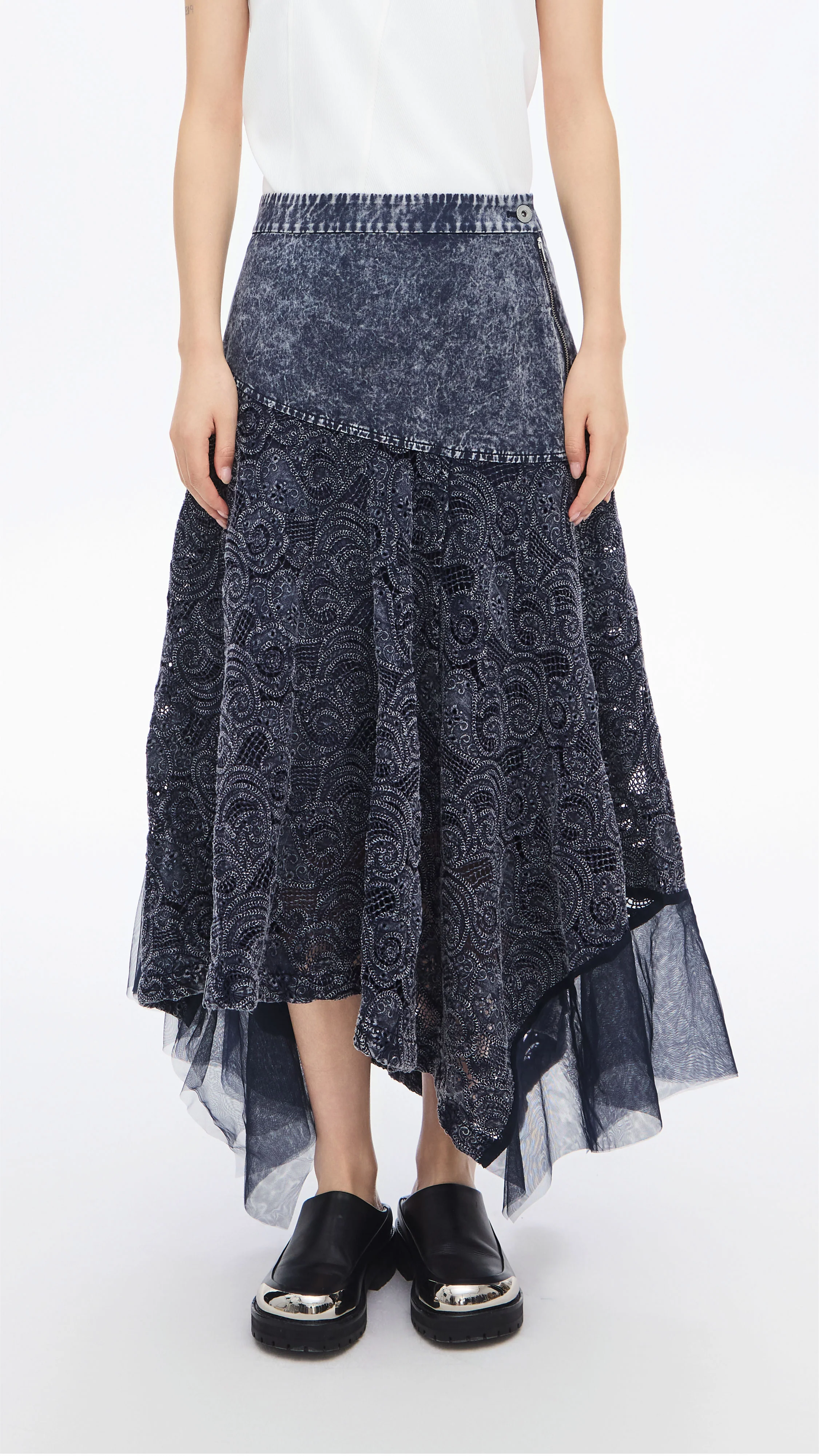 Cold-dye Lace Skirt - Umamrii