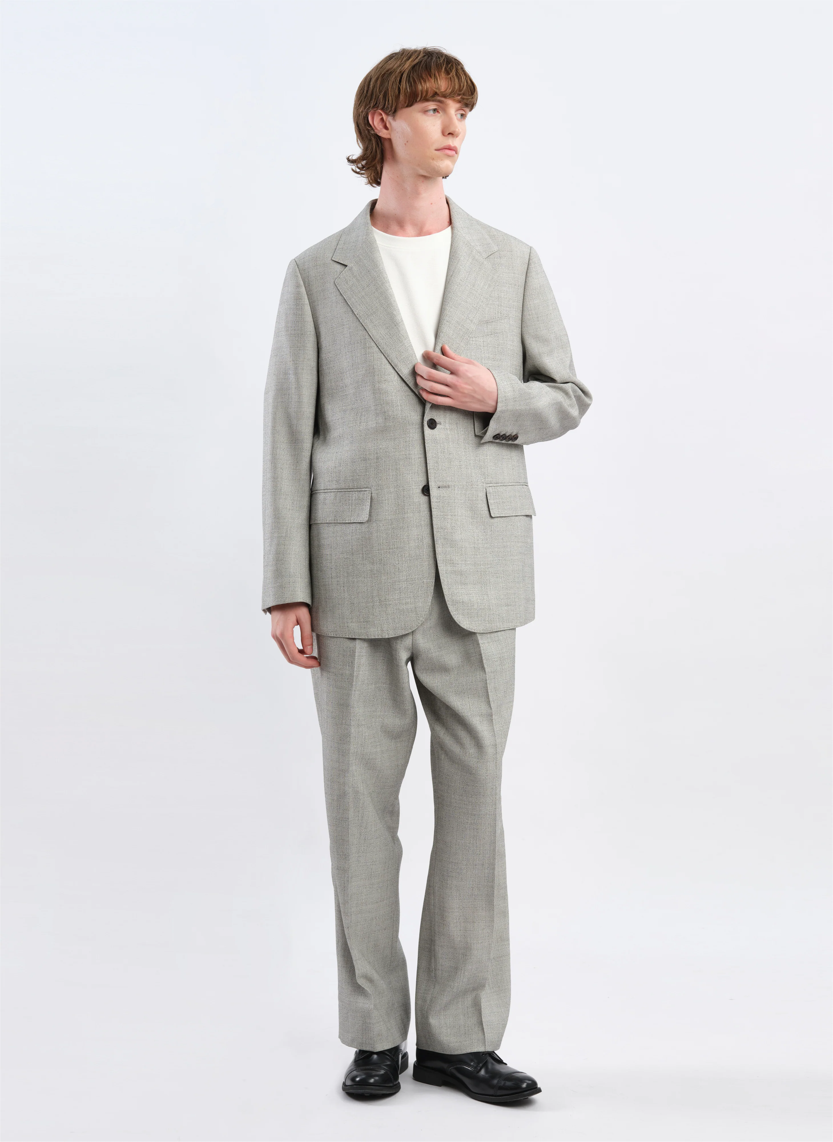 Marzotto Organic Wool Full Constructed Single Breasted Suit Blazer - Umamrii