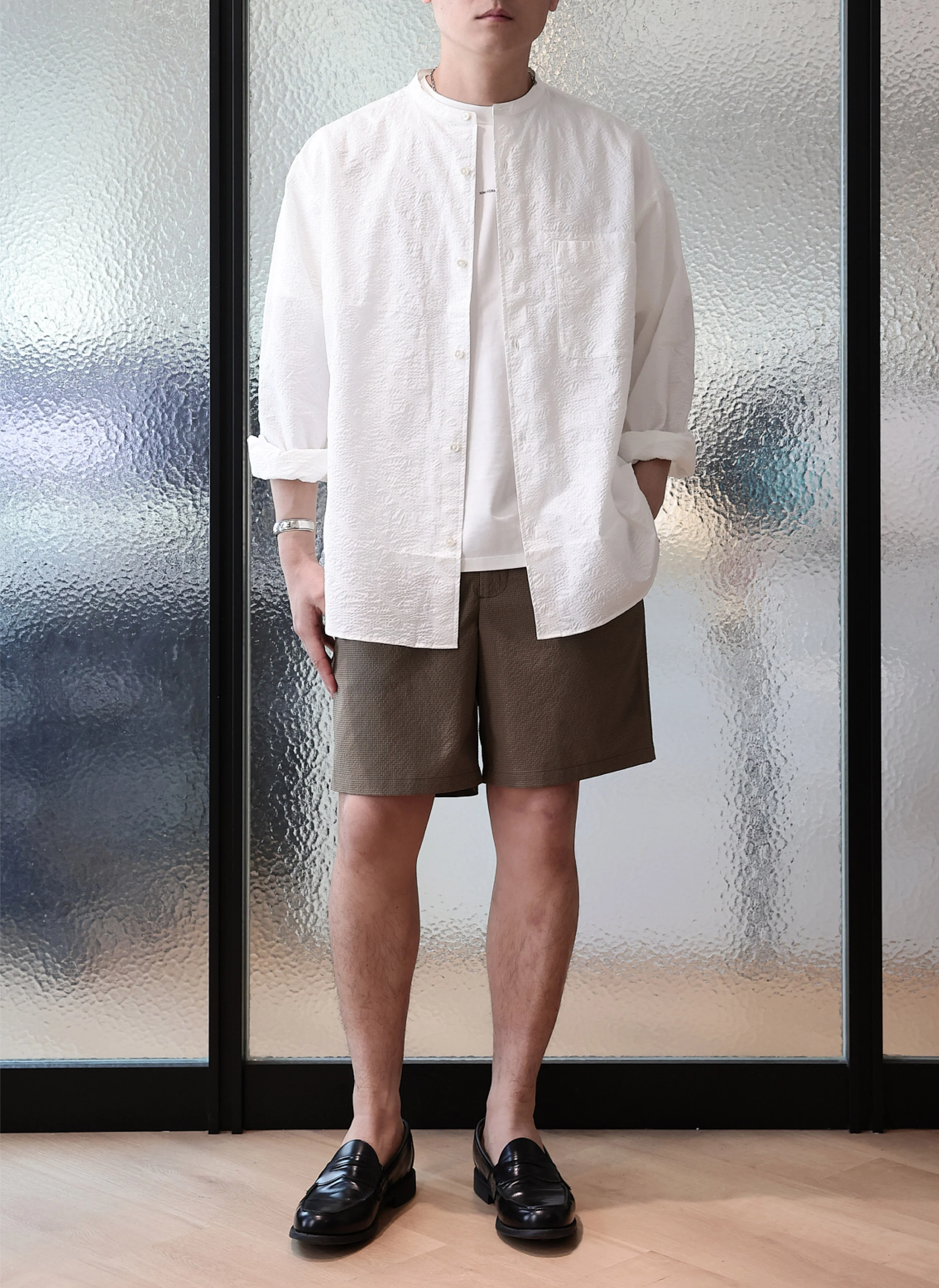 Seersuker Solotex Shorts - Umamrii