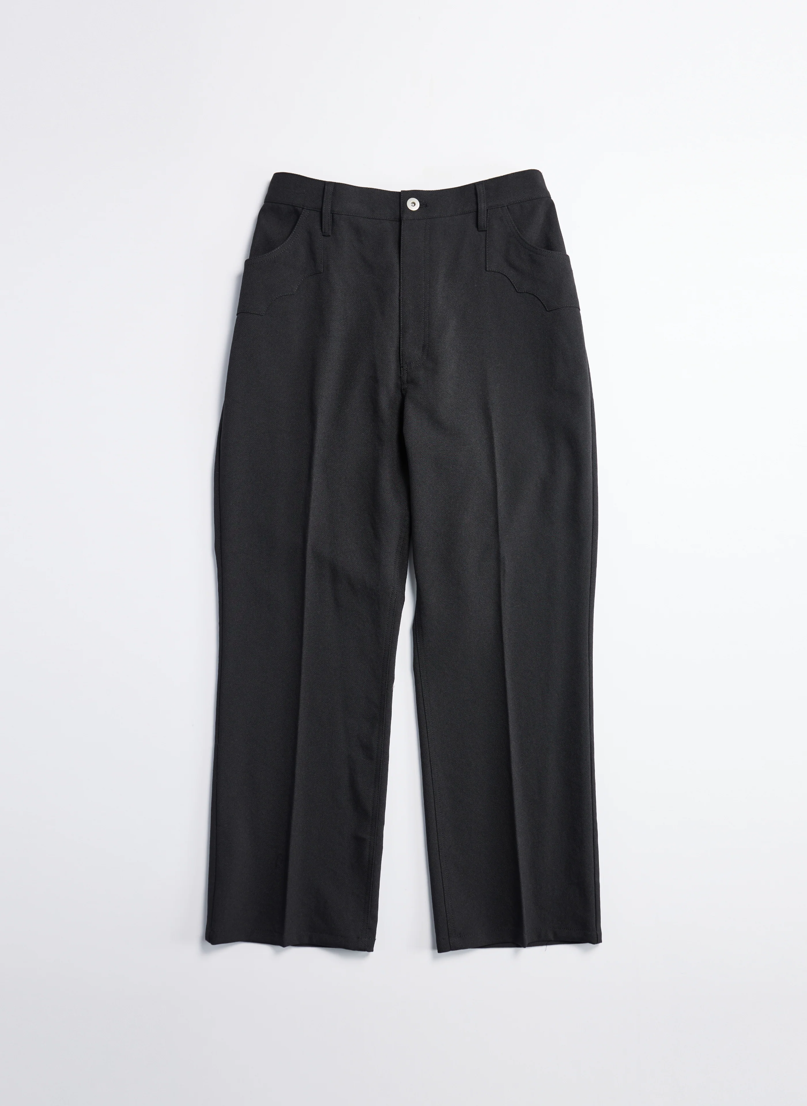 Wool Like Polyester Boot Cut Flare Pants - Umamrii