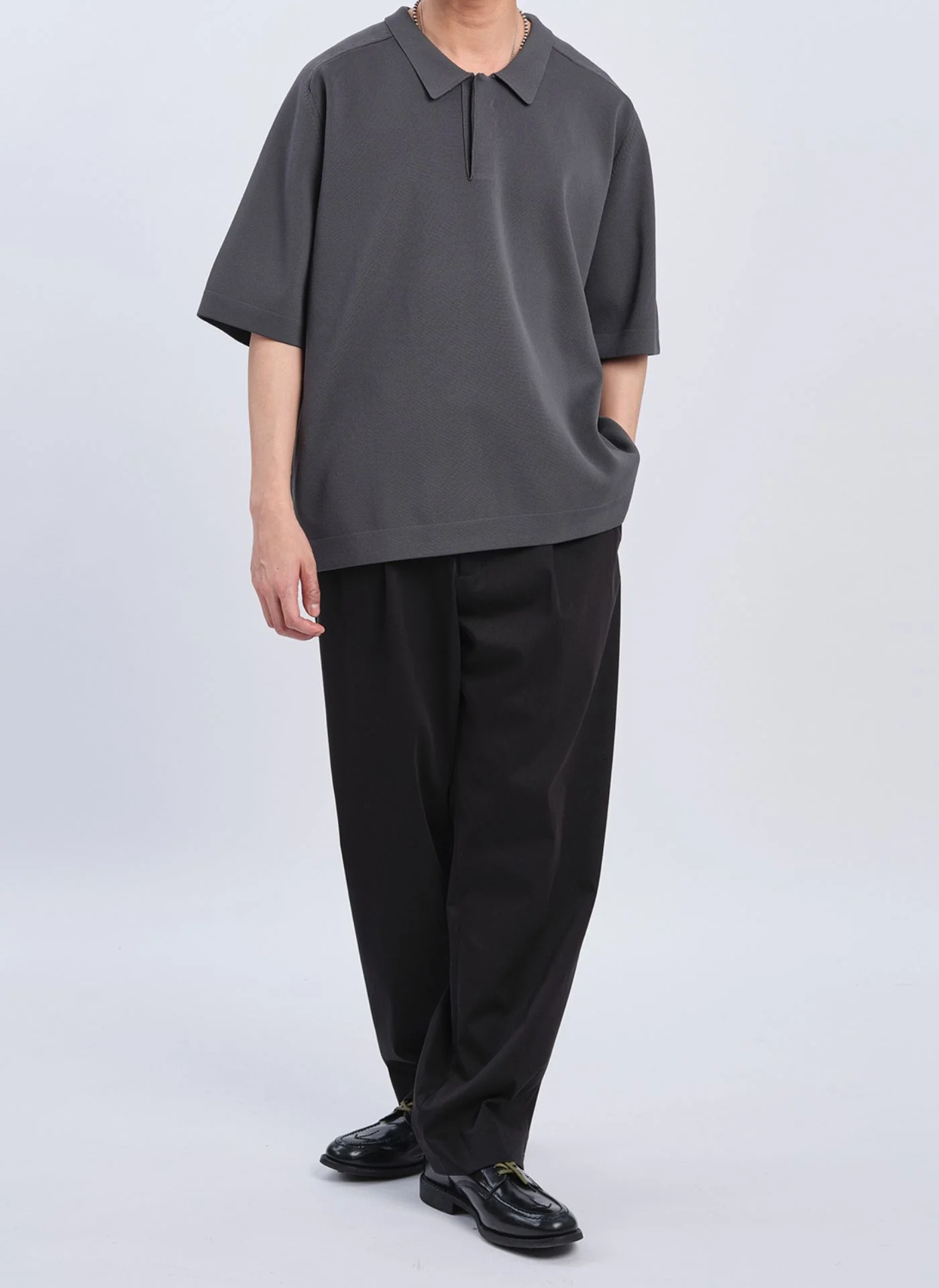 Polyester Business Knit Polo - Umamrii