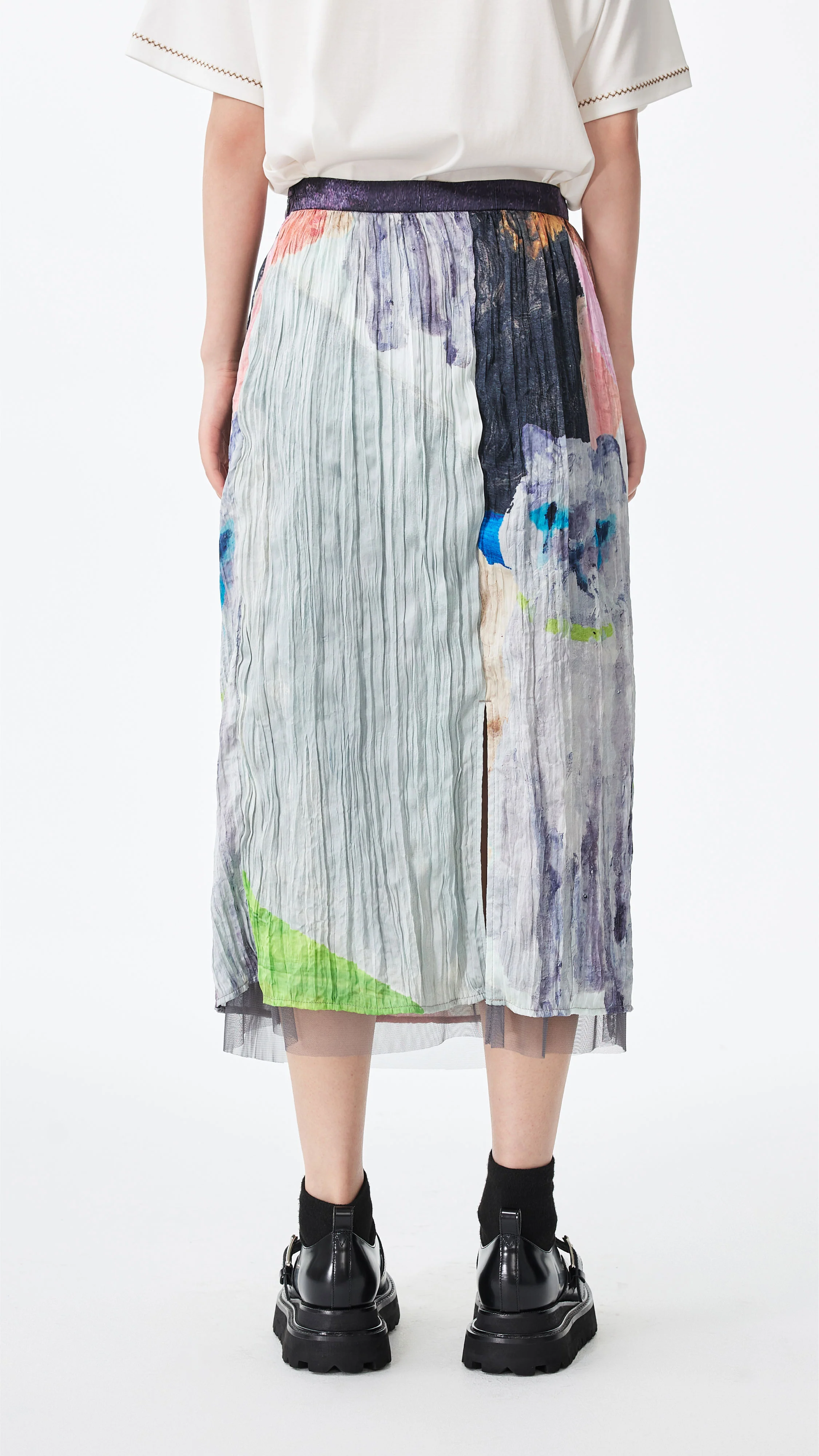 Crushed Mythical Animal Graphic Pencil Skirt - Umamrii