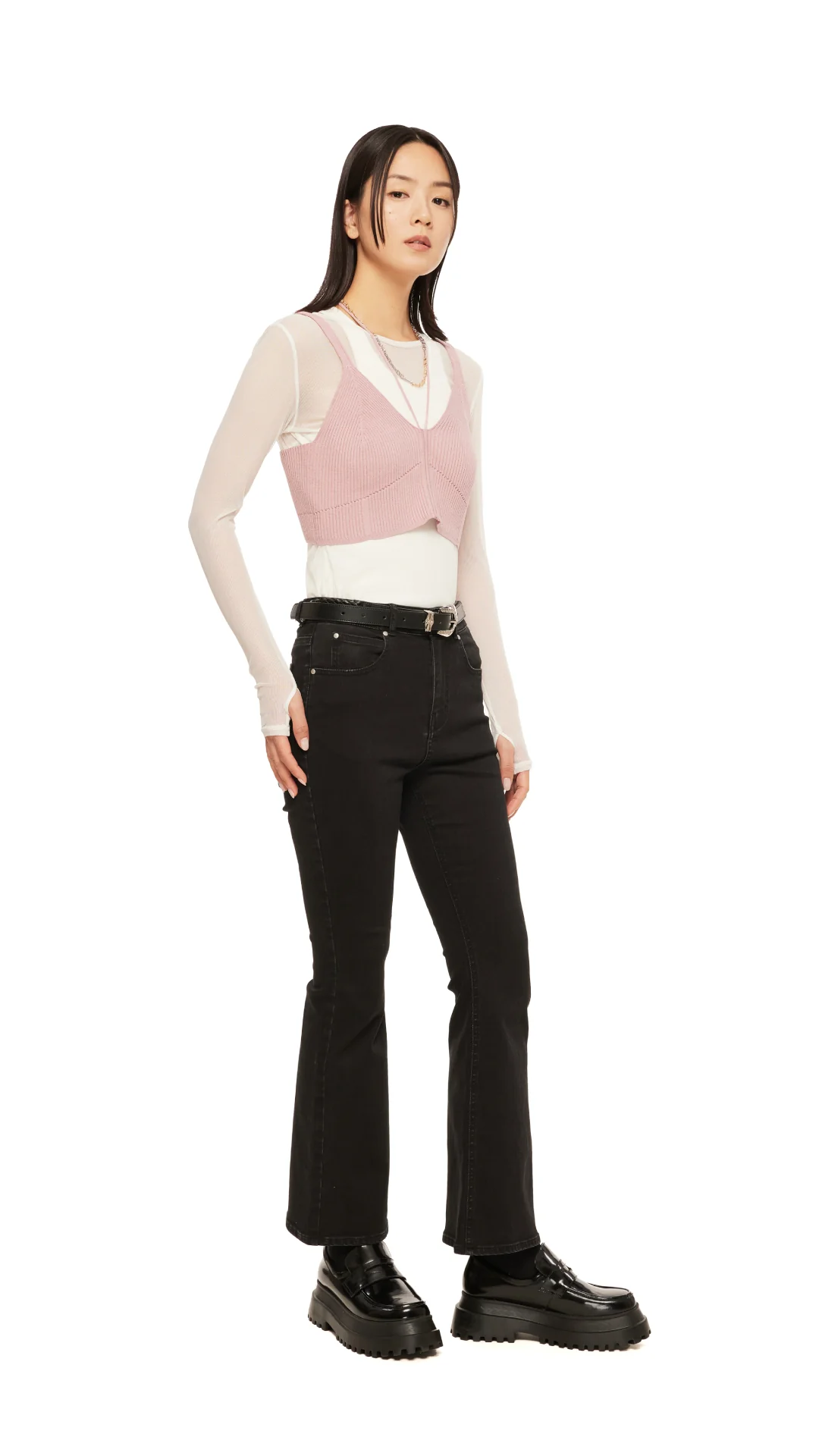 Lace-Up Knit Vest - Umamrii