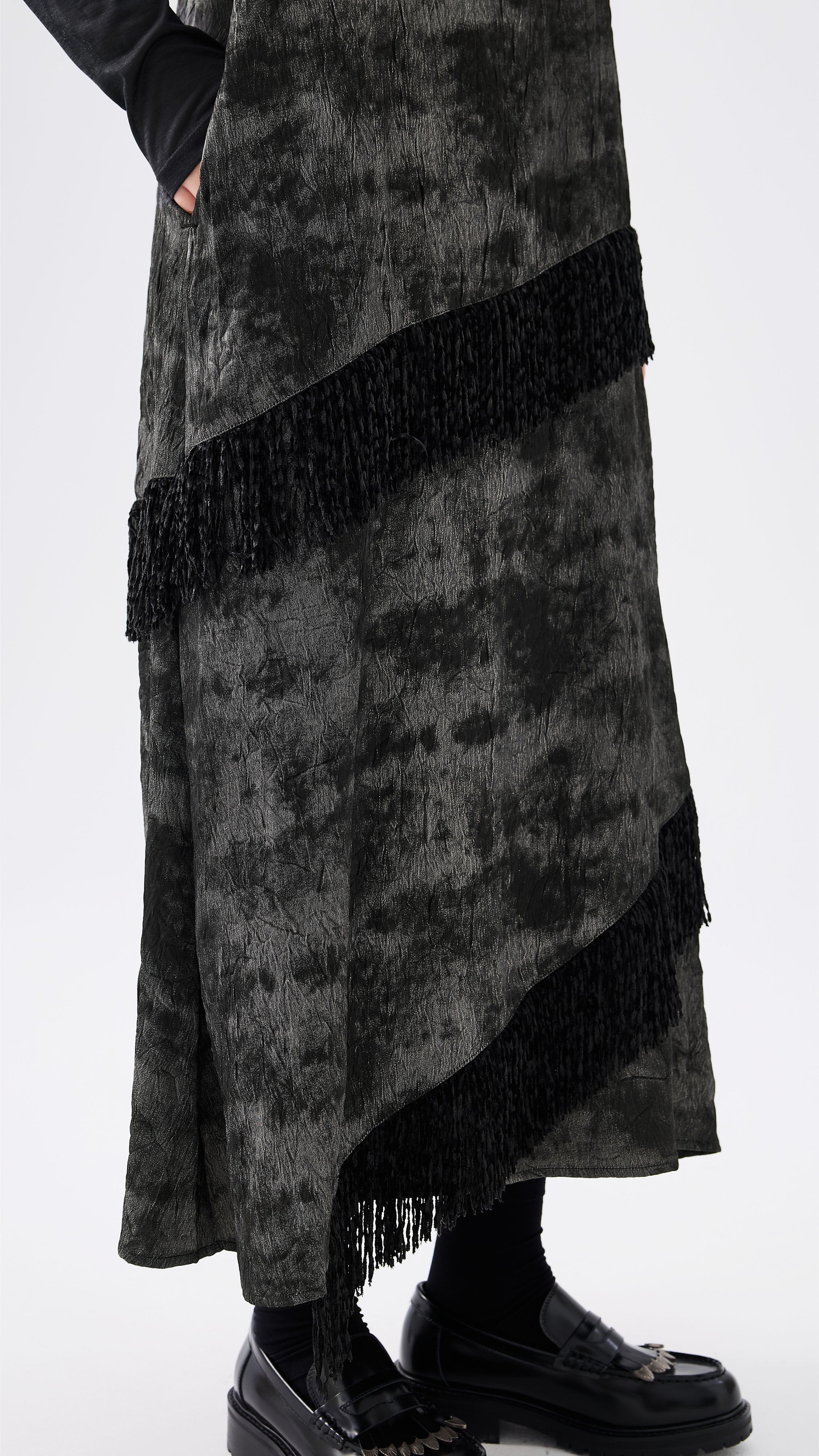 Western Faux Denim Cami Dress - Umamrii