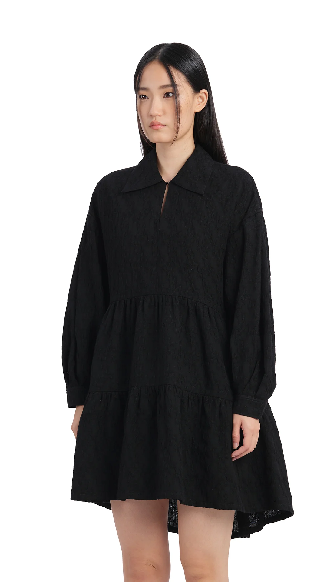 Pleated Sleeves Dress - Umamrii