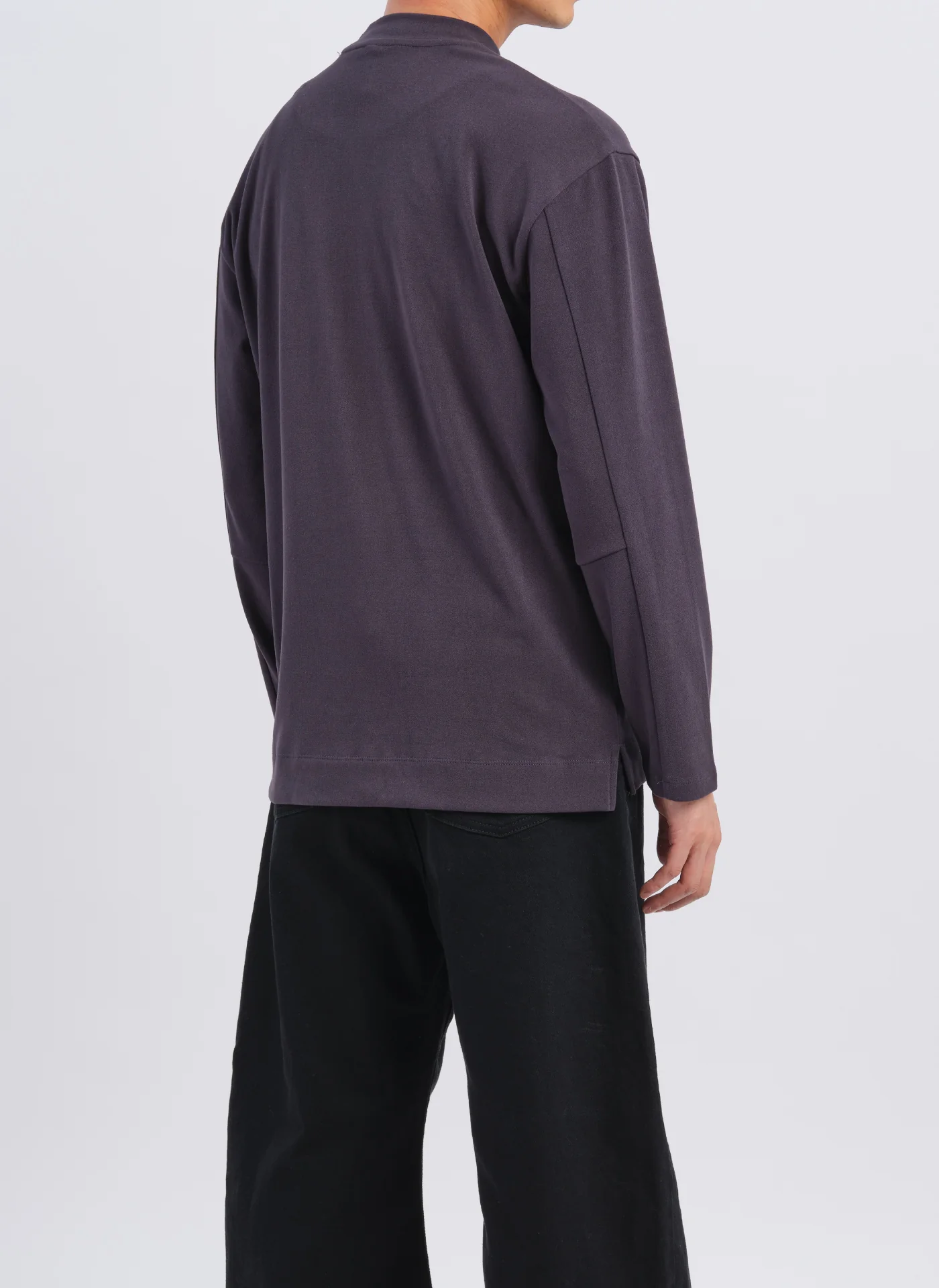 Polyester Velvet Fleece Mock Neck Top - Umamrii