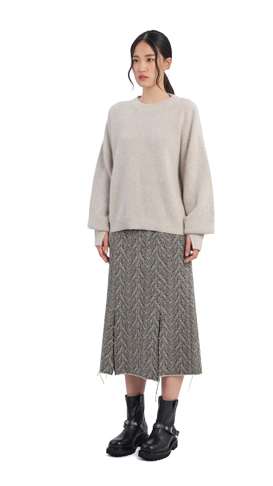 Fox-Mix Cardigan Sweater - Umamrii