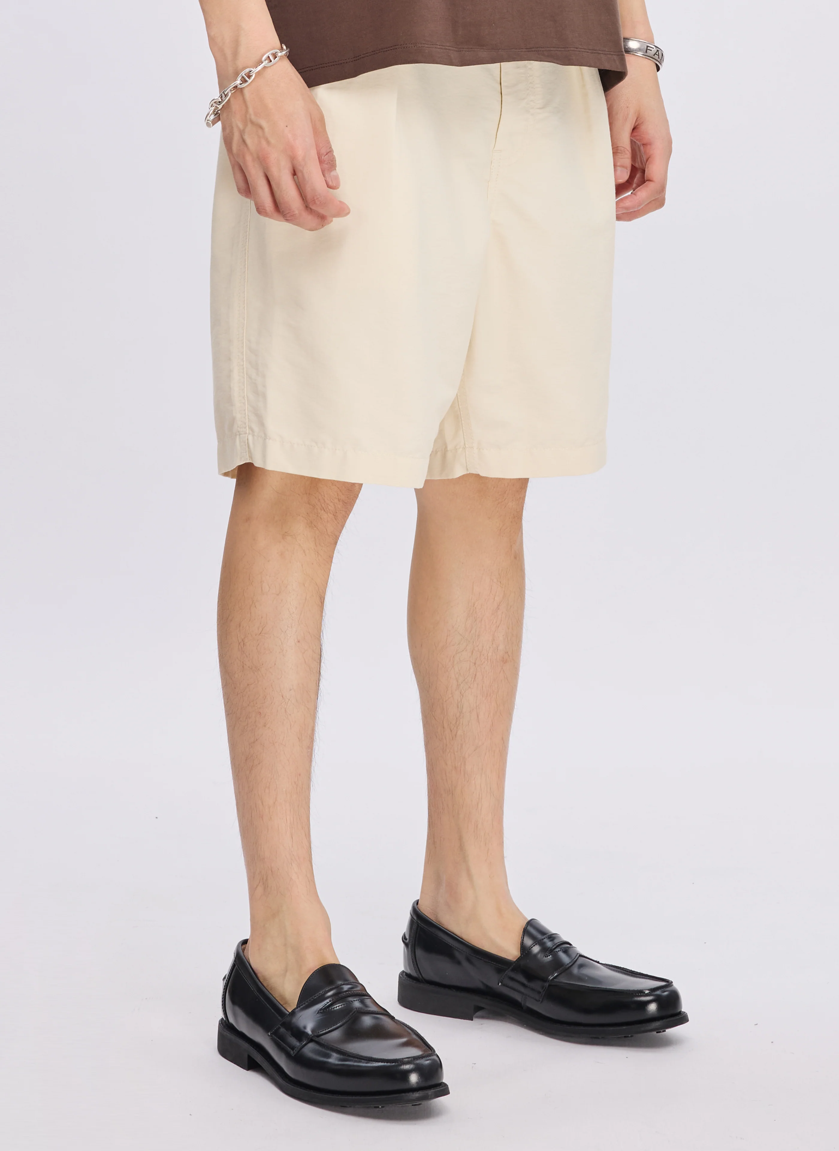 Cotton Nylon Pleated Shorts - Umamrii