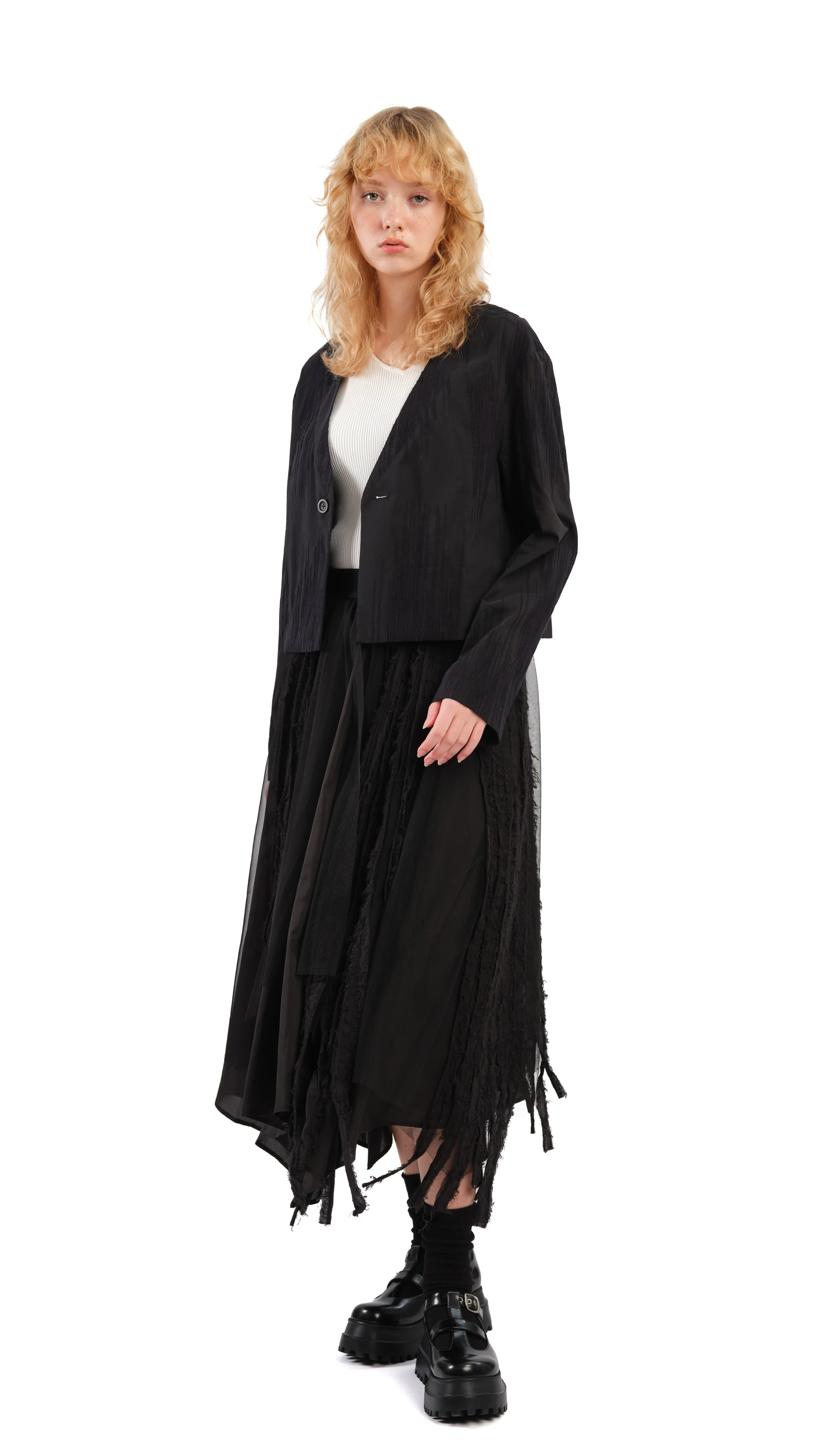 Jacquard Double-Breast Jacket - Umamrii