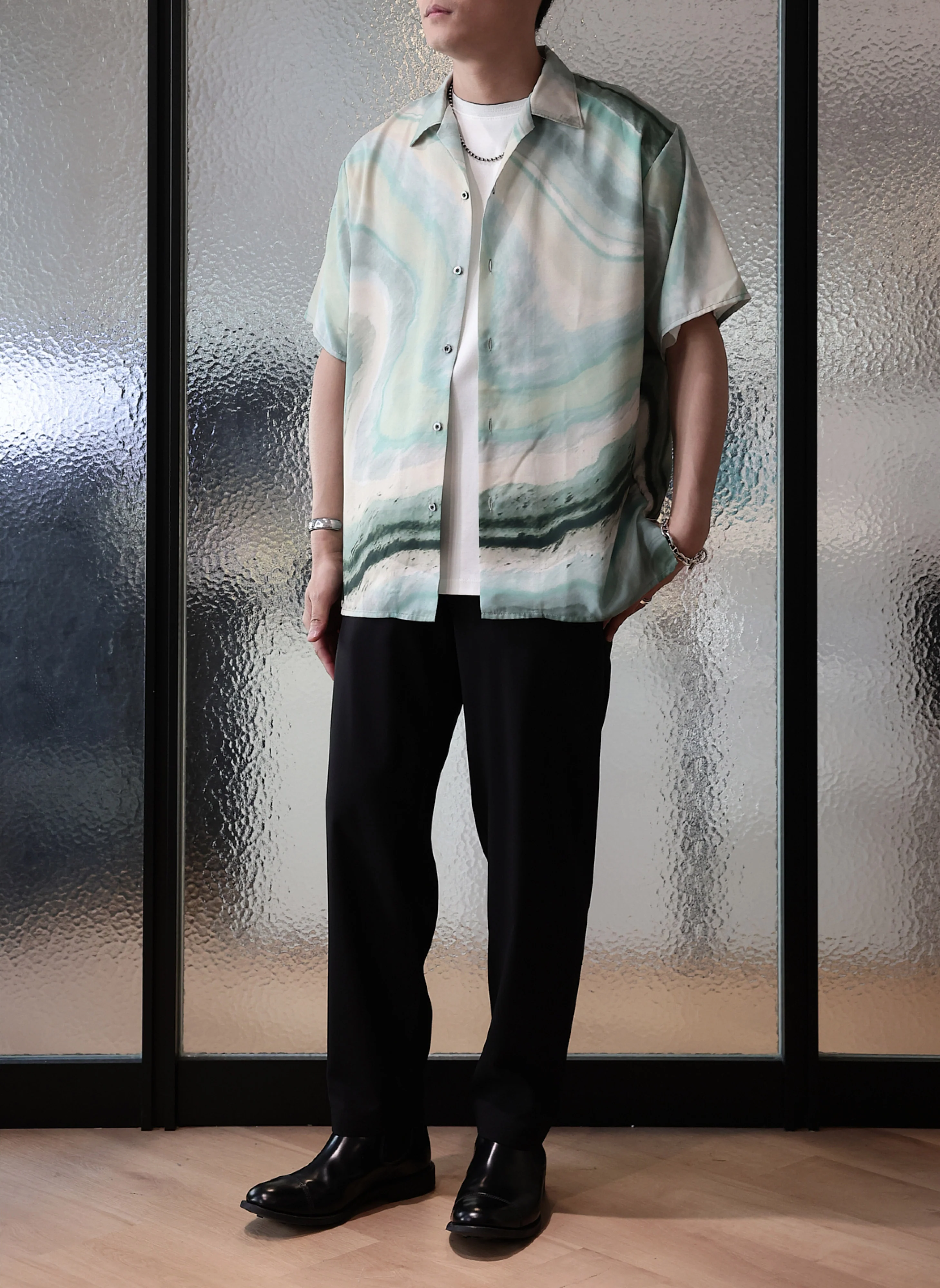 Polyester Wide Tapered Easy Pants - Umamrii