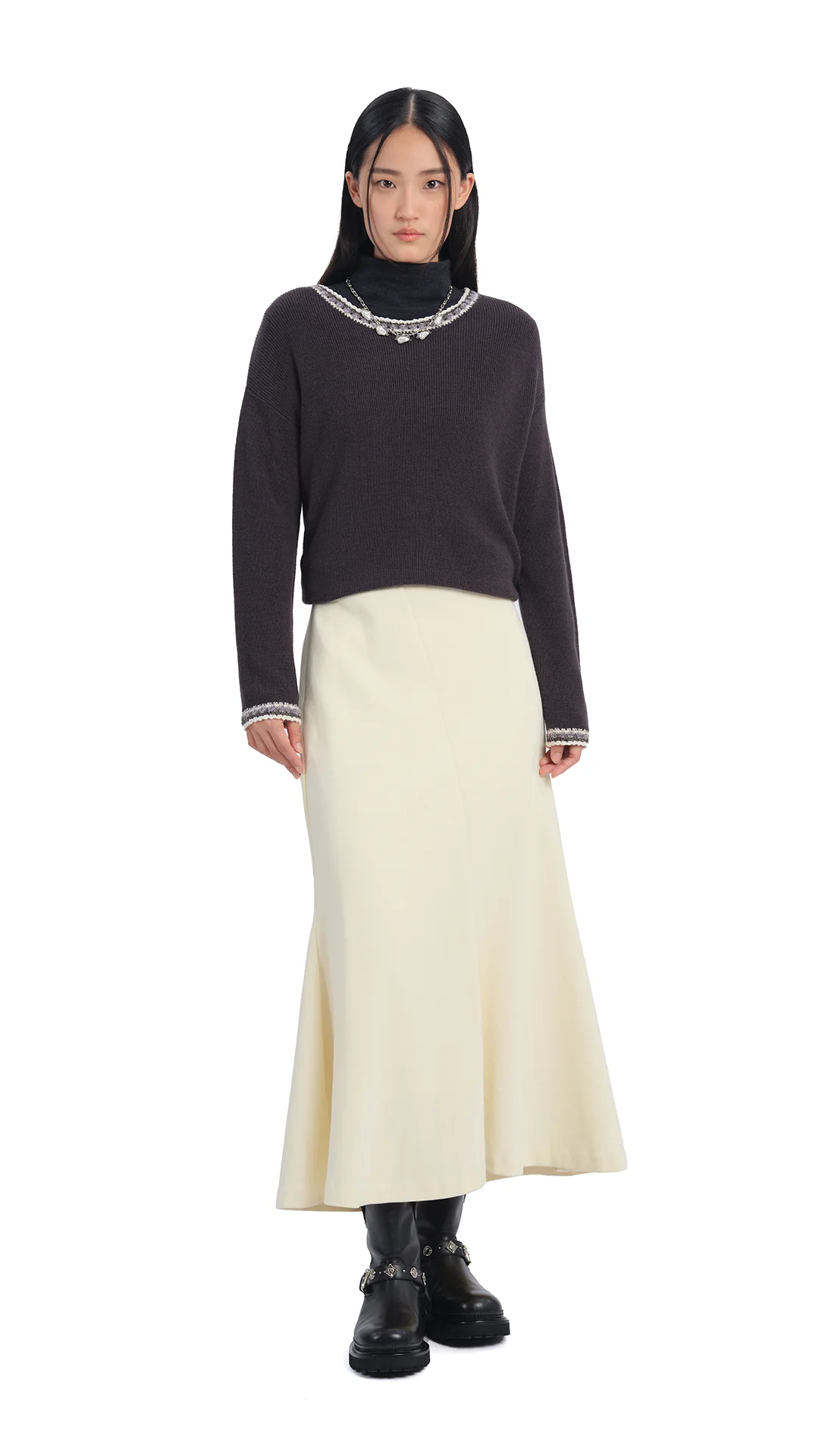 Crochet Trims Pullover - Umamrii