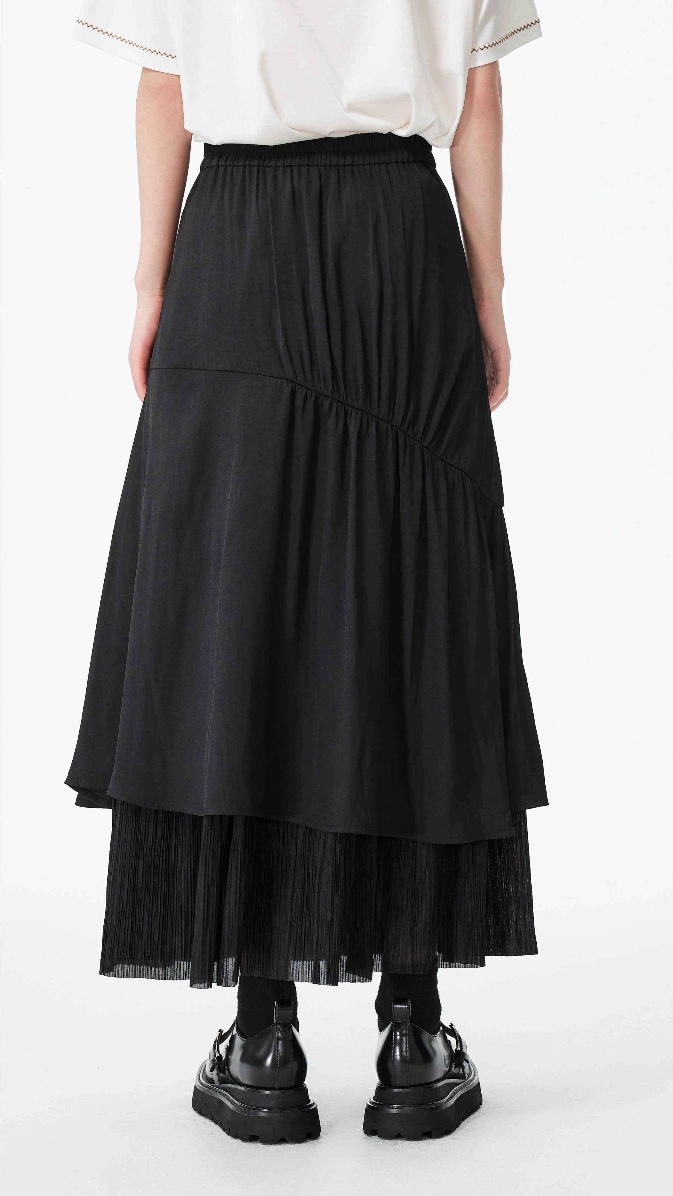 Pleated Patch Skirt - Umamrii