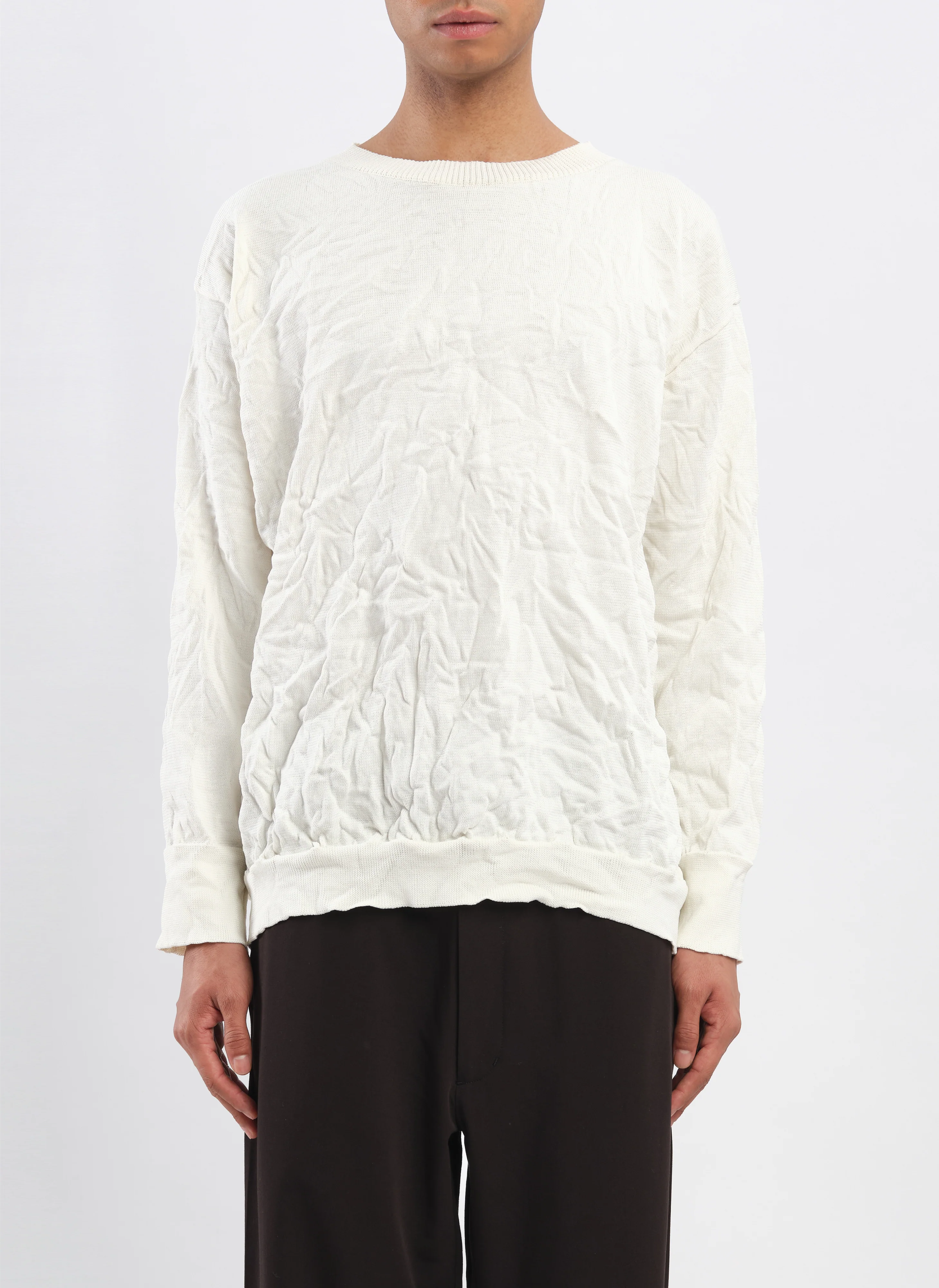 Wrinkle Polyester Dry Knit Pullover - Umamrii