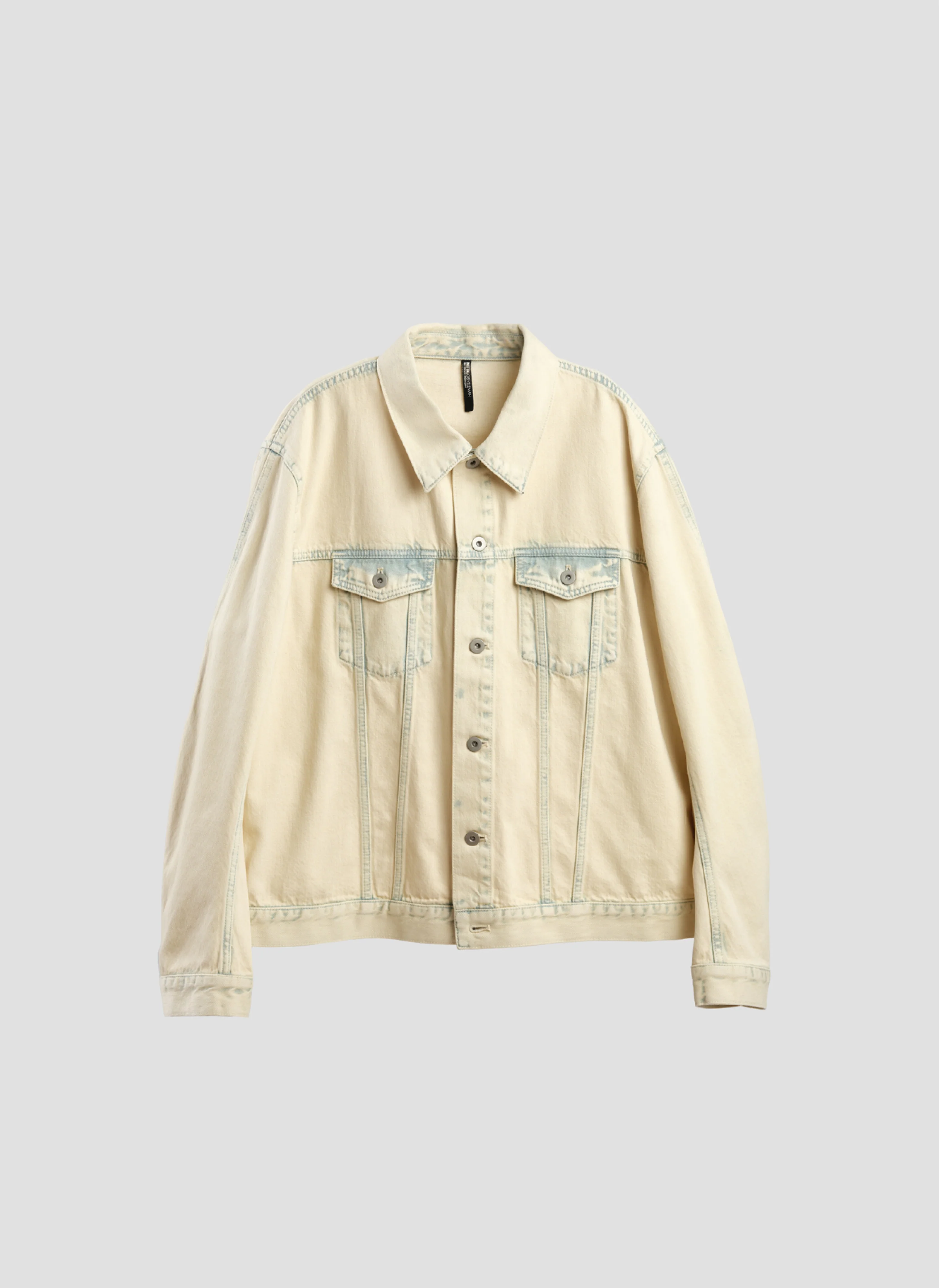 Bleached Wash Cotton Denim Type3 Trucker Jacket - Umamrii