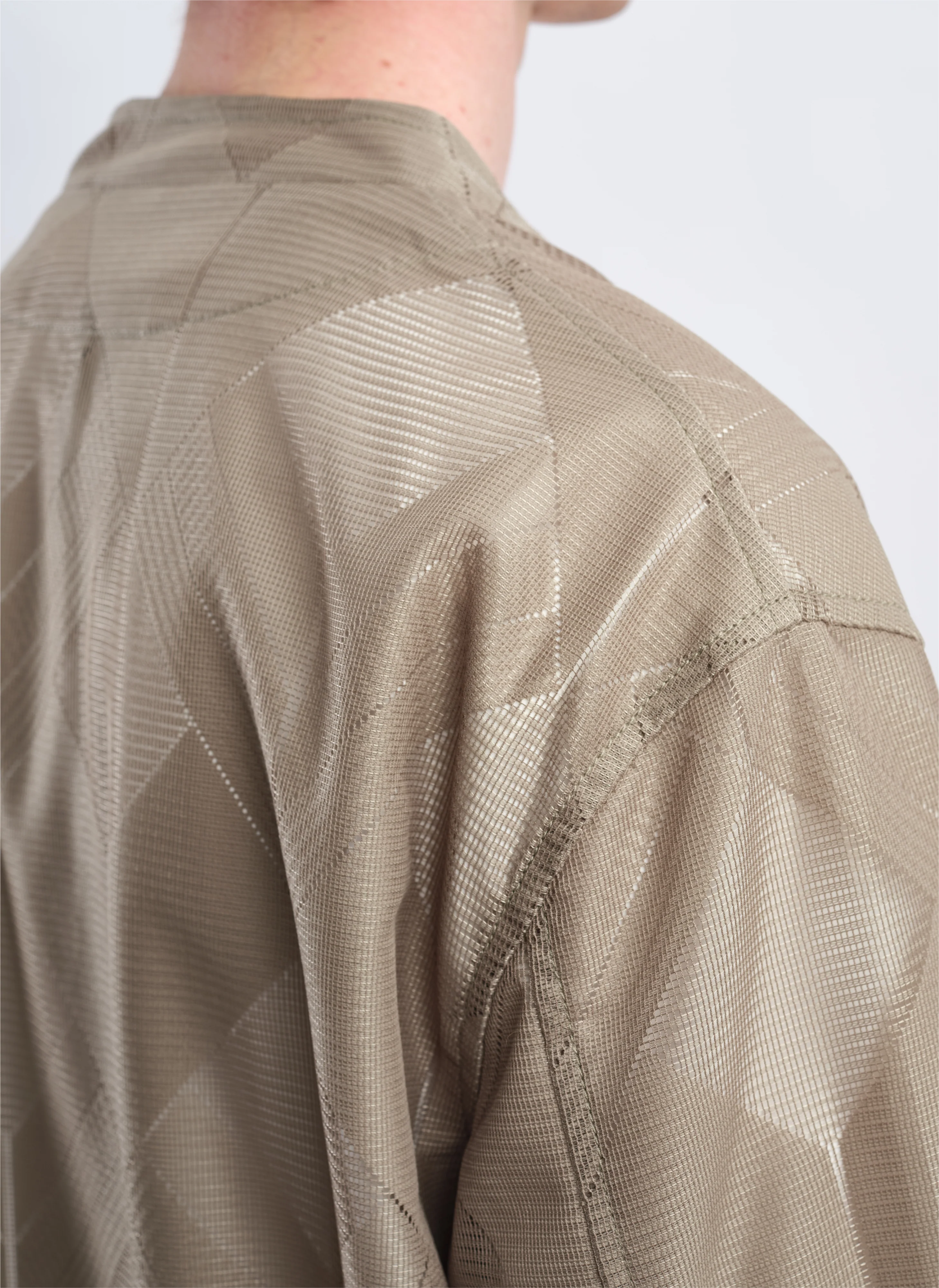 Polyester Geometric Jacquard Soft Blazer - Umamrii