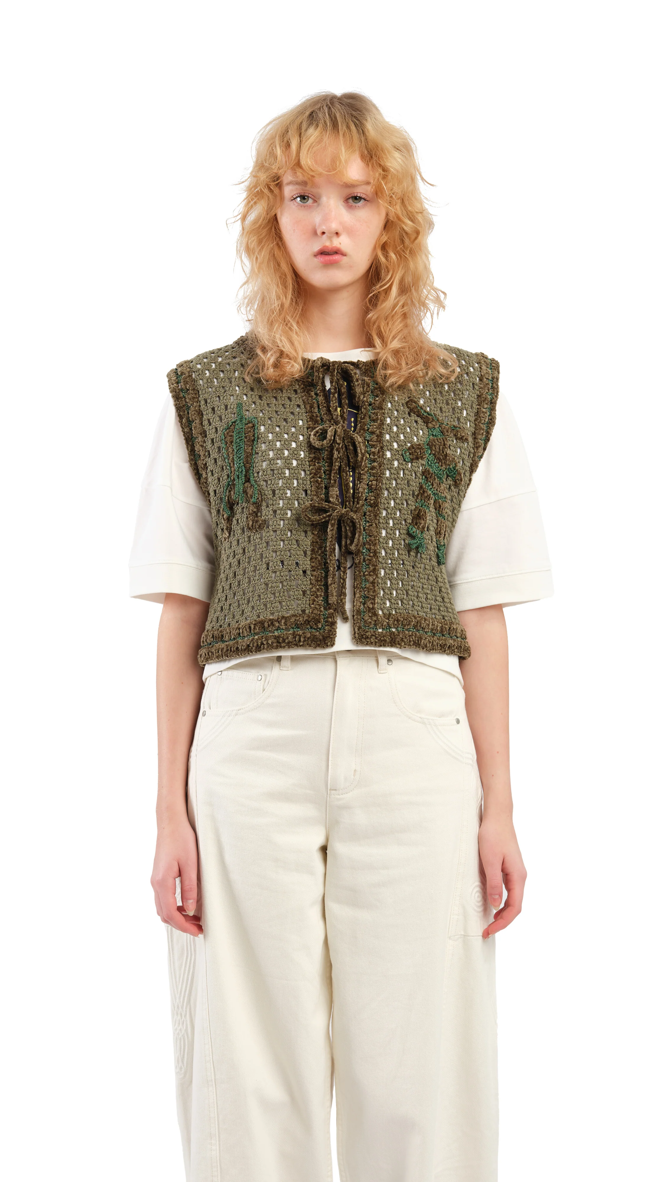 Selk'Nam Graphic Crochet Vest - Umamrii