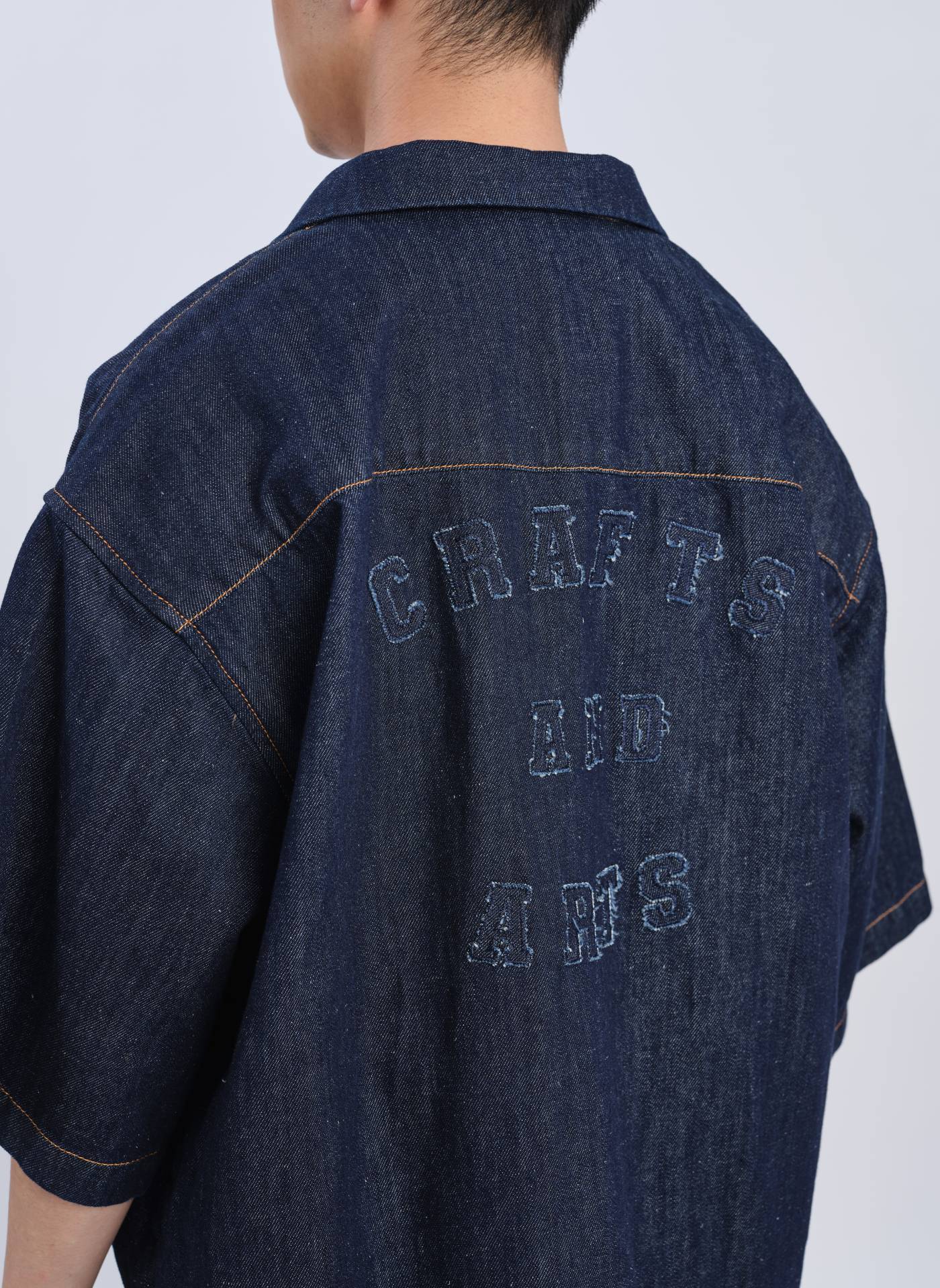 Indigo Cotton linen Denim Shirt Jacket - Umamrii