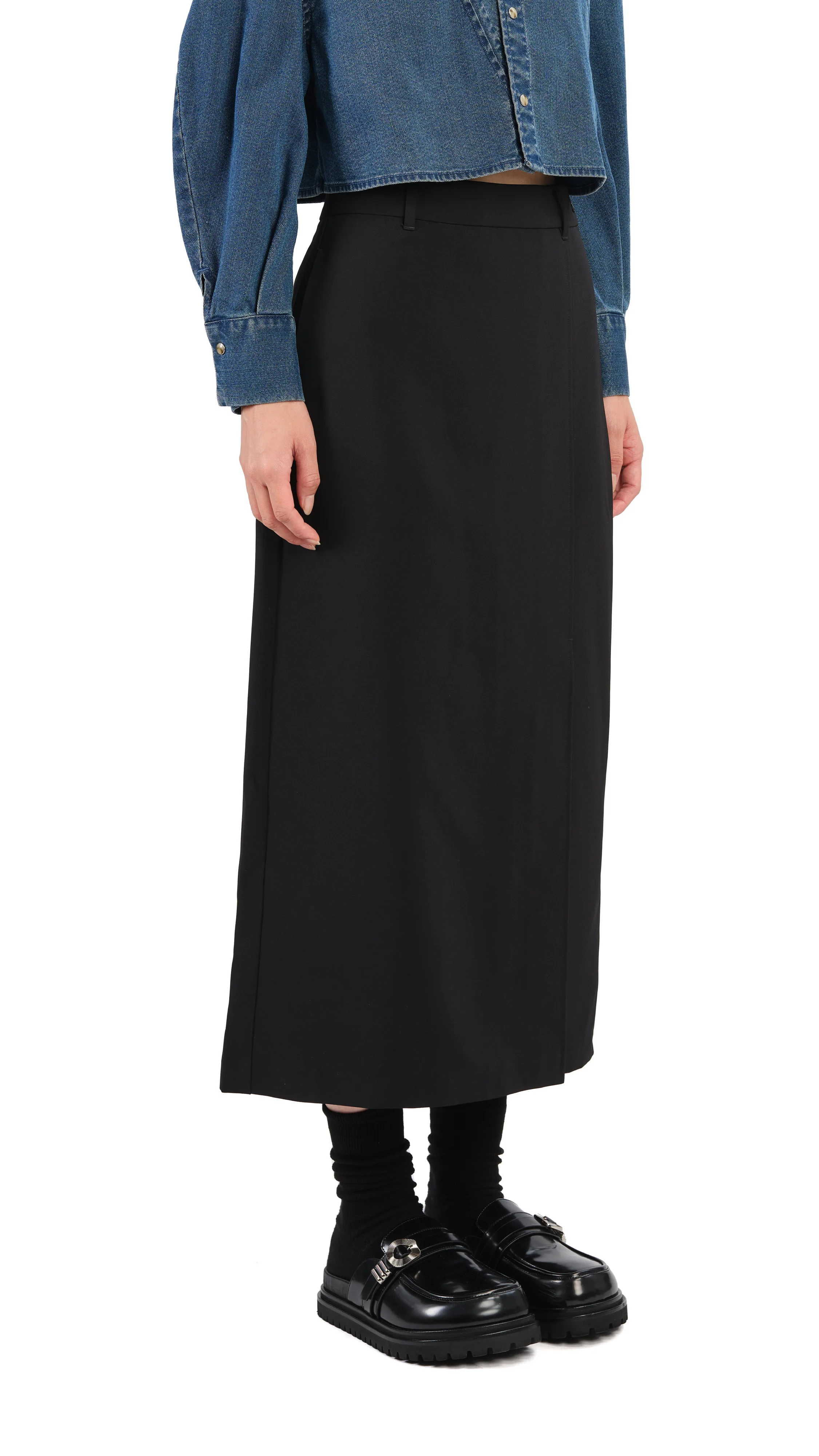 Pencil Skirt With Slit - Umamrii